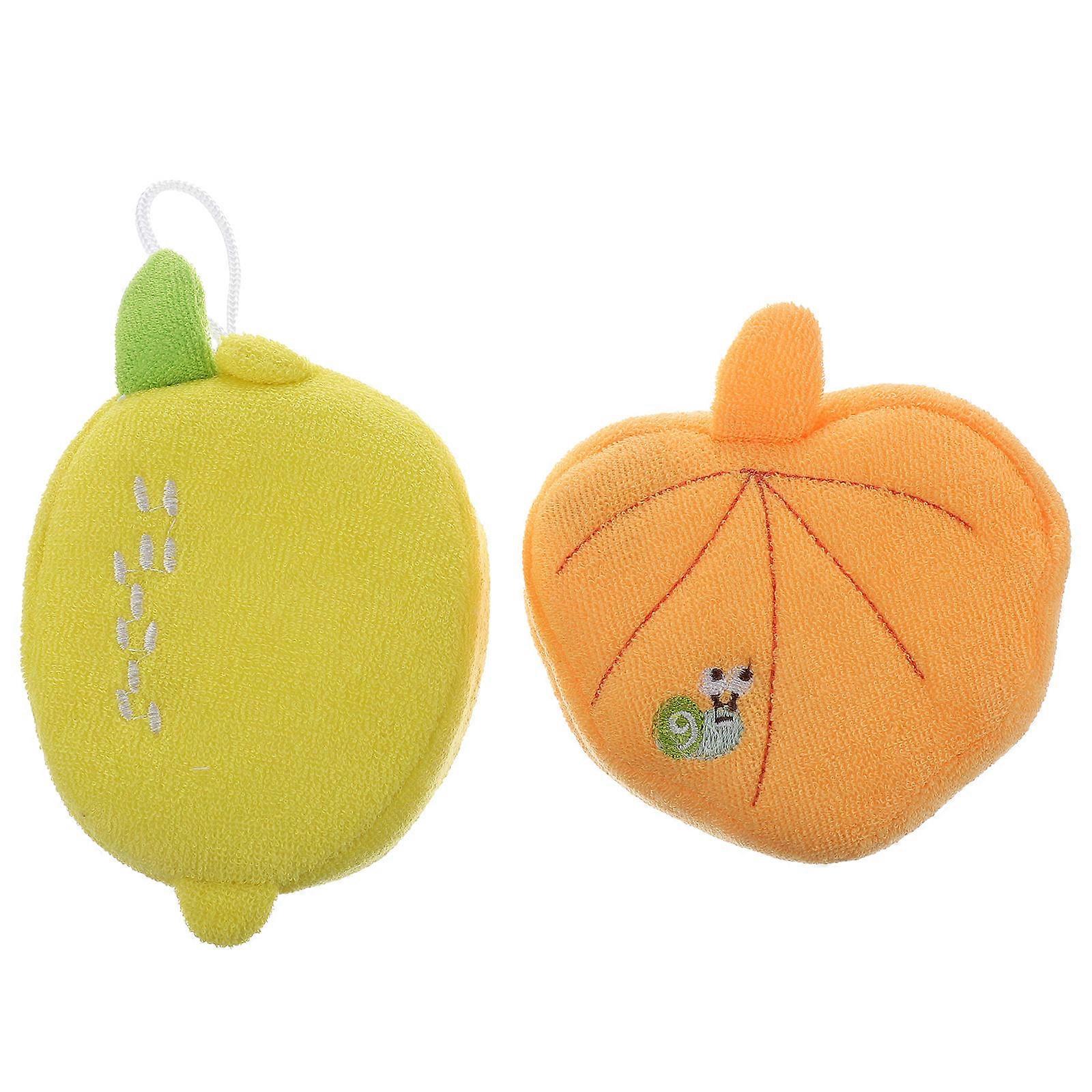 Lovely Bath Sponge Balls For Babies Dead Skin Removal Mini Size 2Pcs