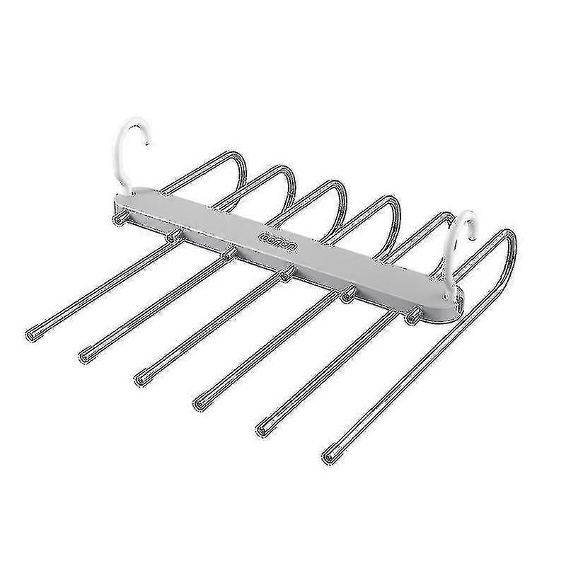 Magic Pants Hangers, Space-saving Closet Hangers 5 Layers 2 Uses Multi-functional Pants Rack