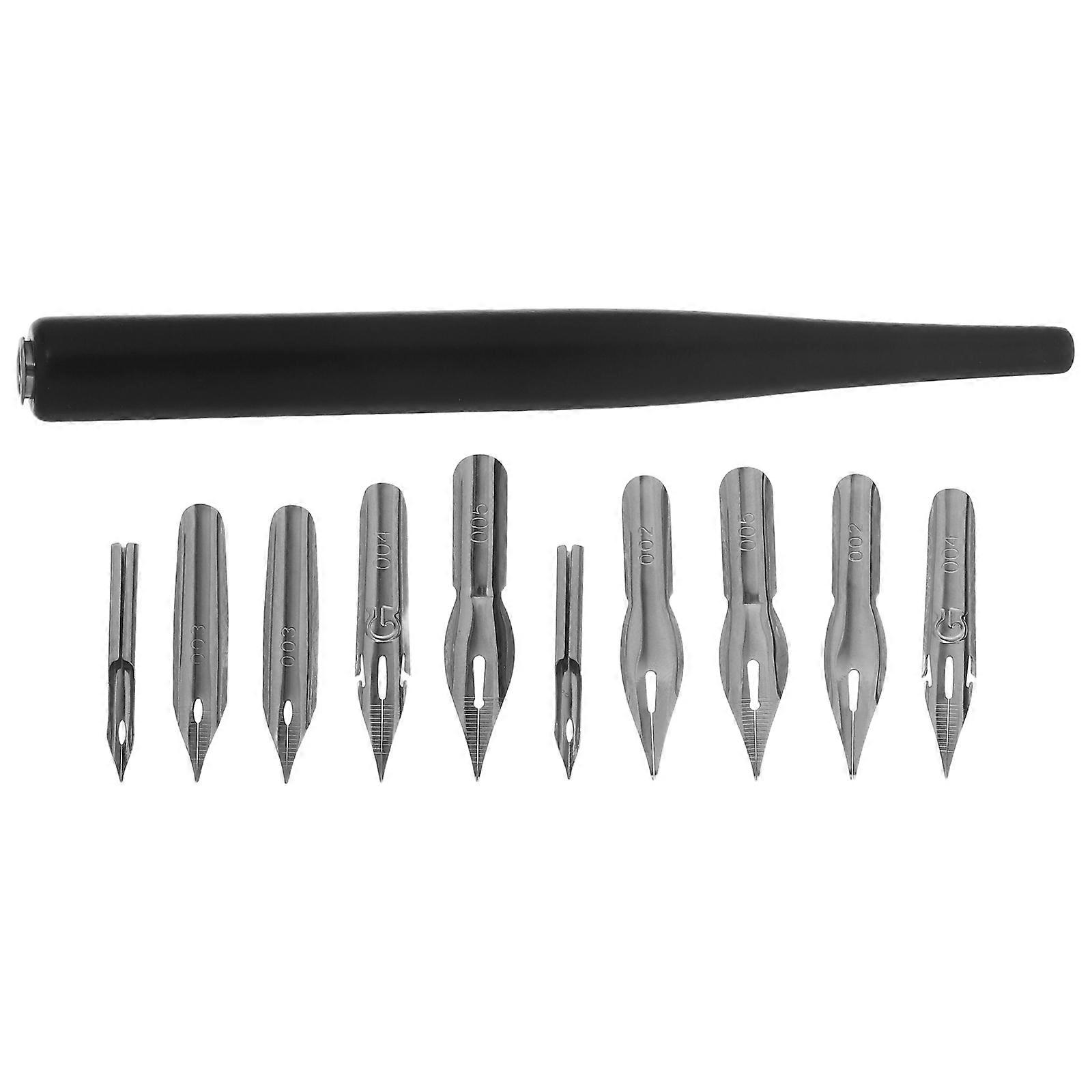 Dip Pen Set For Professionals And Beginners With Replaceable Stainless Steel Nibs For Writing Painting And Sketching 1 Set