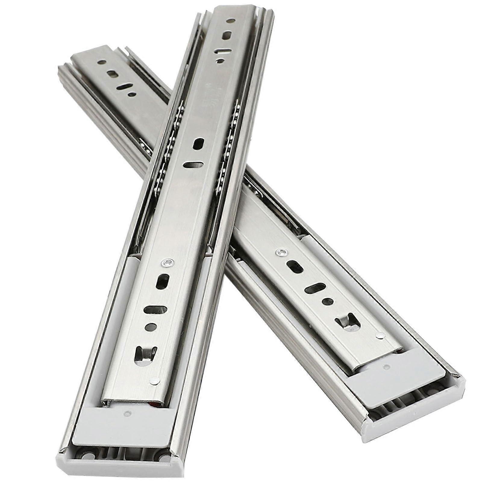 Drawer slide rails, soft close, stainless steel, fullextension, side mount, 1020 inches