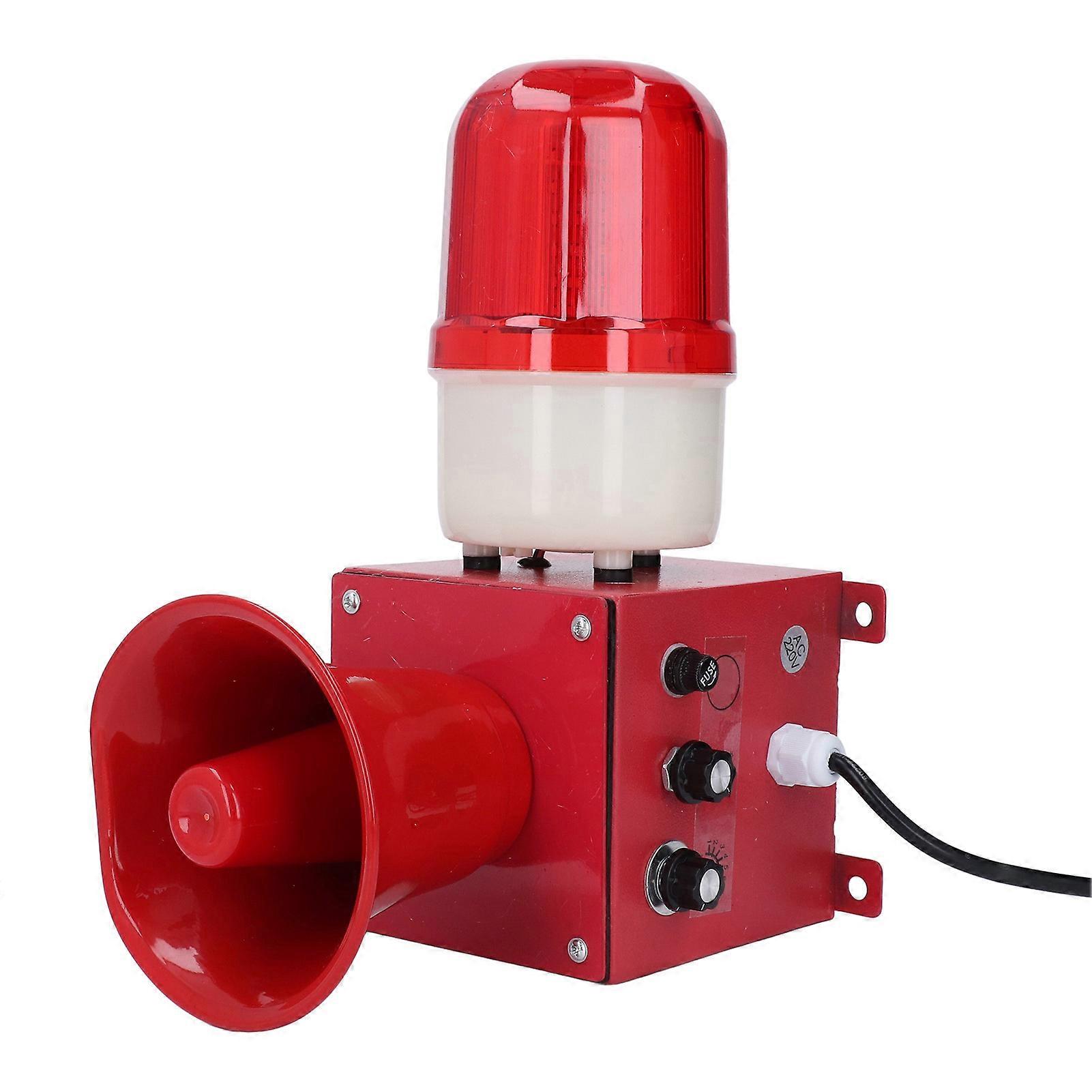 Industrial Sound and Light Alarm 9 Types Sounds 130DB Emergency Warning Light Outdoor Alarm for Port