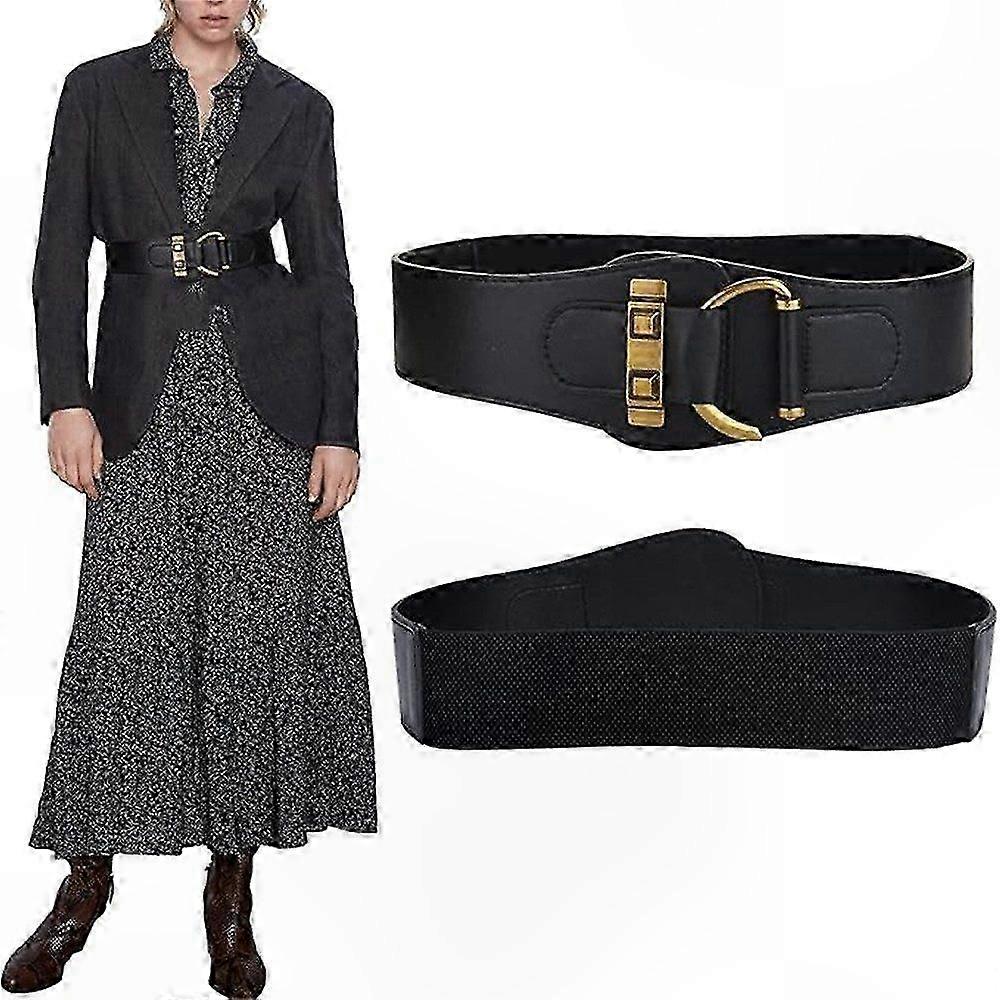 Ceinture rétro polyvalente pour femmes Style intemporel Large élastique Accessoire de mode