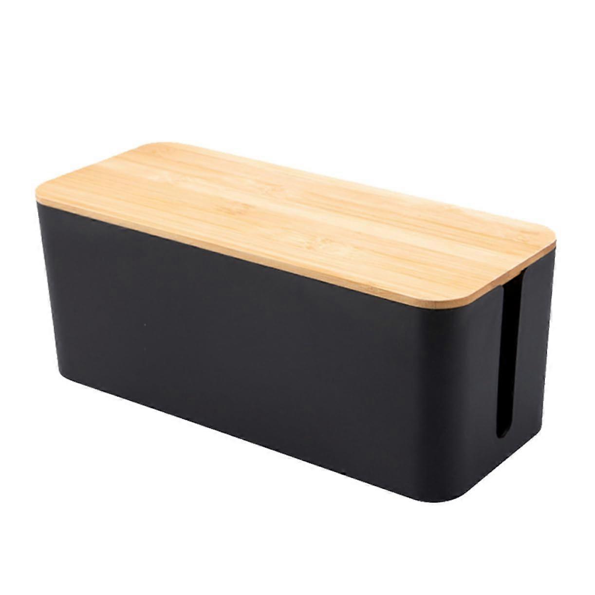 Box Wire Box Cable Protection Cable Storage Charging Cable Organiser 32x13.5cm black