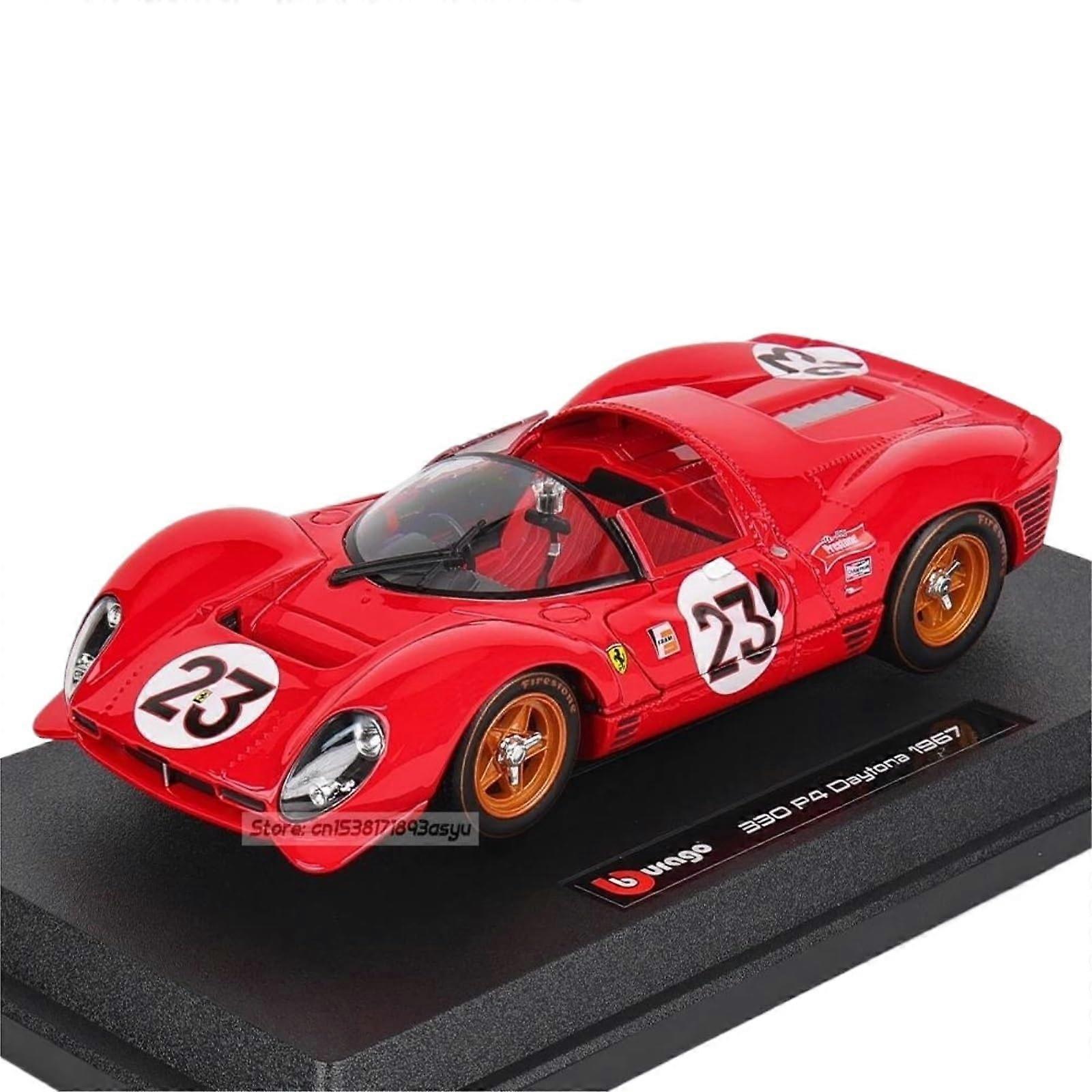 1:24 Scale Model Car Ferrari 330 P4 Daytona 1967 Die-Cast Alloy Racing Collectible Finished Display Model