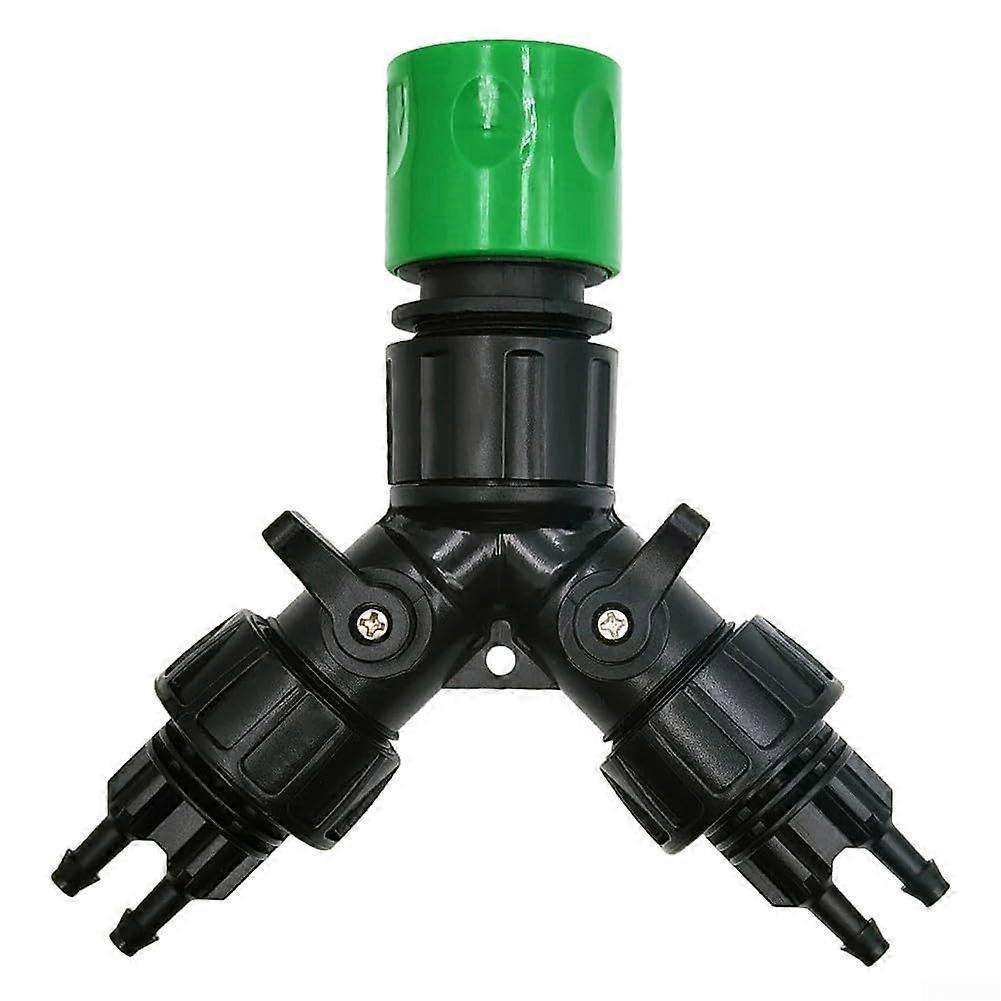 Gardening Solutions 4 Way Tap Splitter Adapter for Drip Irrigation Systems, Heavy-Duty Plastic, Fits Standard Hose Connections