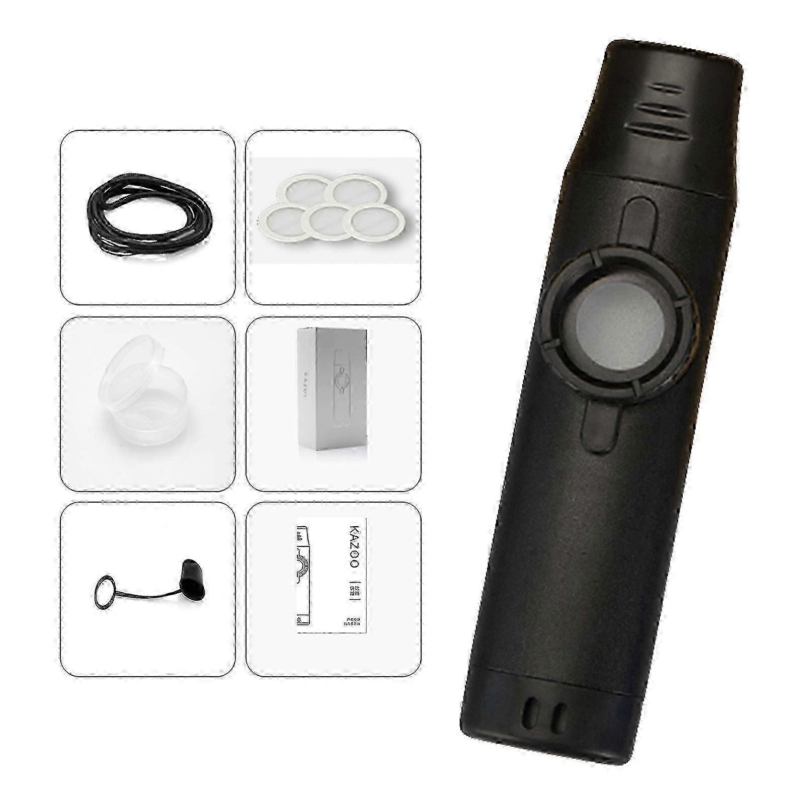 Metal Kazoo Flute Woodwind Instrument with Professional Wood Diaphragm