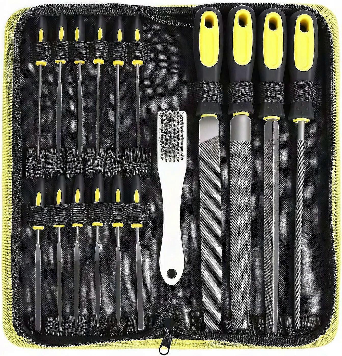Set di lime in metallo 18 in 1 - lime di precisione in acciaio al carbonio, raspe e lime ad ago per la lavorazione dei metalli
