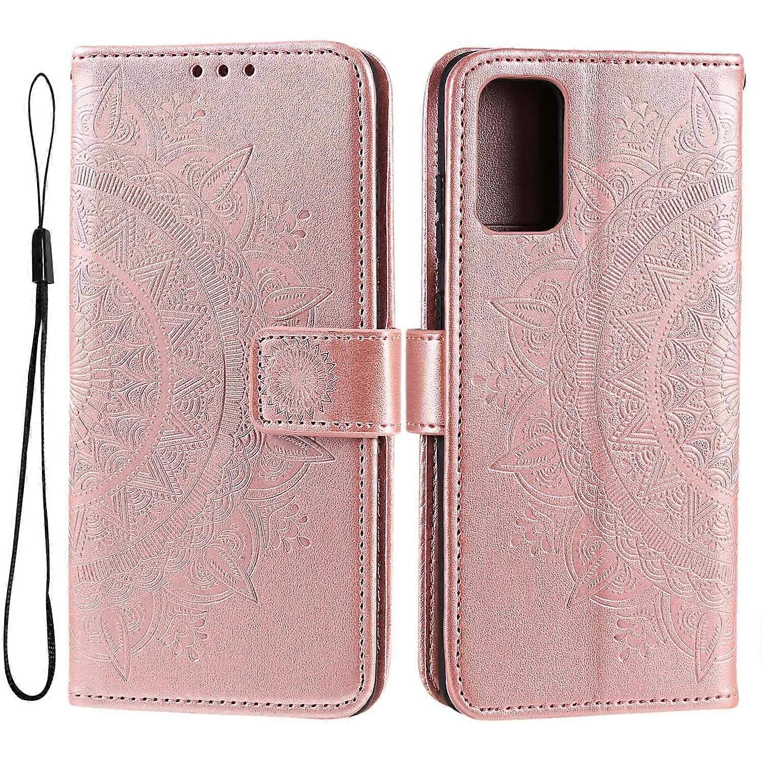 For Samsung Galaxy A33 5G Imprinted Mandala Flower PU Leather Phone Case Wallet Stand Design Flip Co