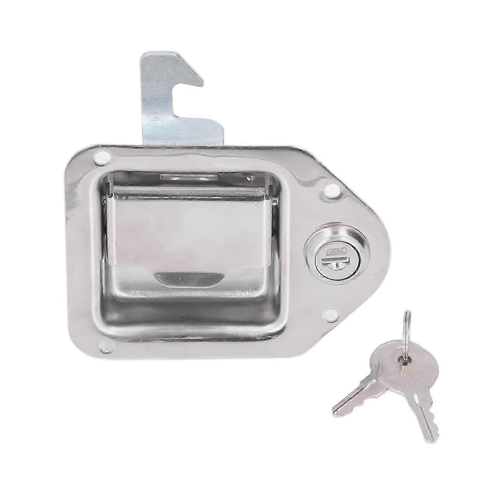 Stainless steel paddle lock for Truck RV with 2 keys, Tool Box Handle Latch Edition 0820