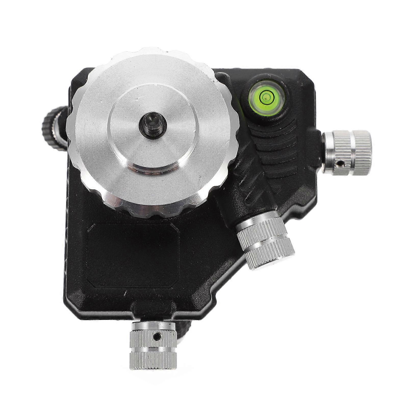 Tripod Level Base Micro-Adjust Pivoting Base for Level Gauge Users Black Plastic with Professional Measuring 1Set