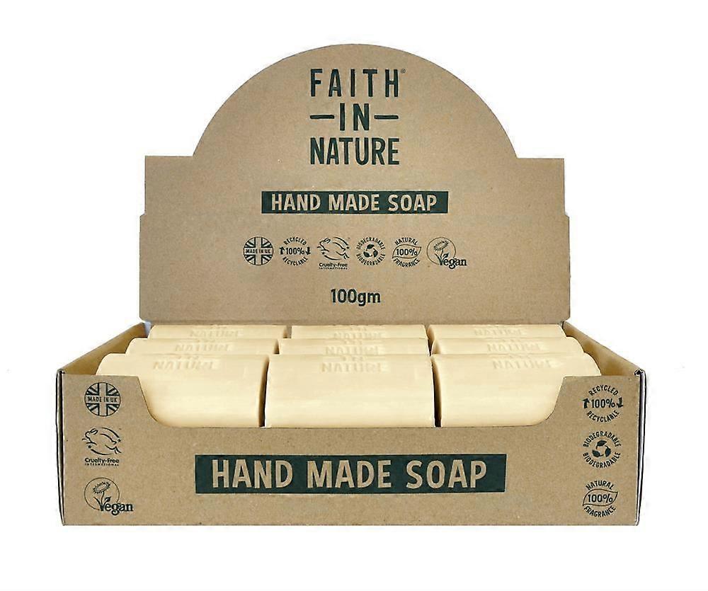 Faith in Nature Fragrance Free soap unwrapped x (Full Box of 18) - 4 Pack