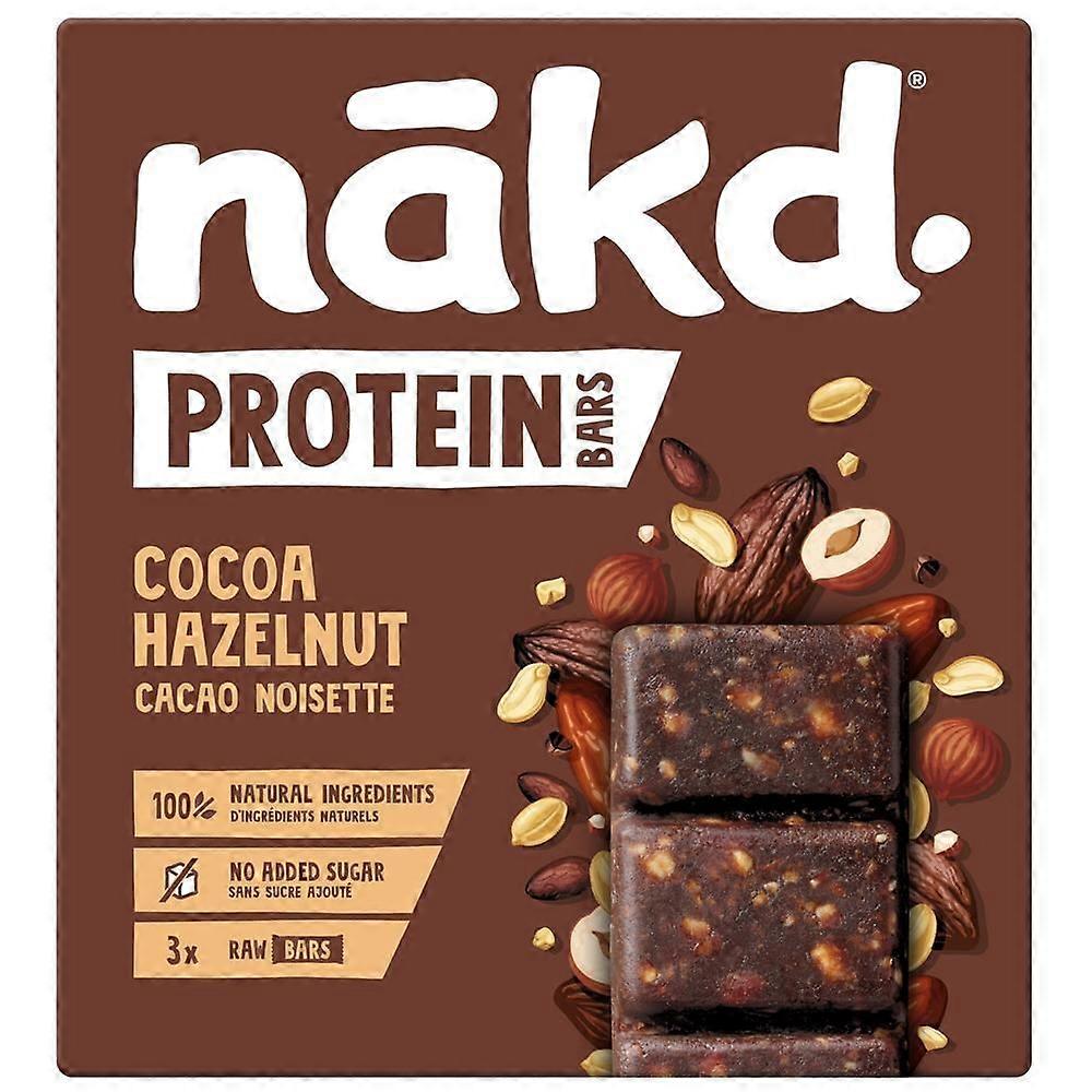 Nakd Protein Cocoa Hazelnut Bar 3 x 45g - 3 Pack