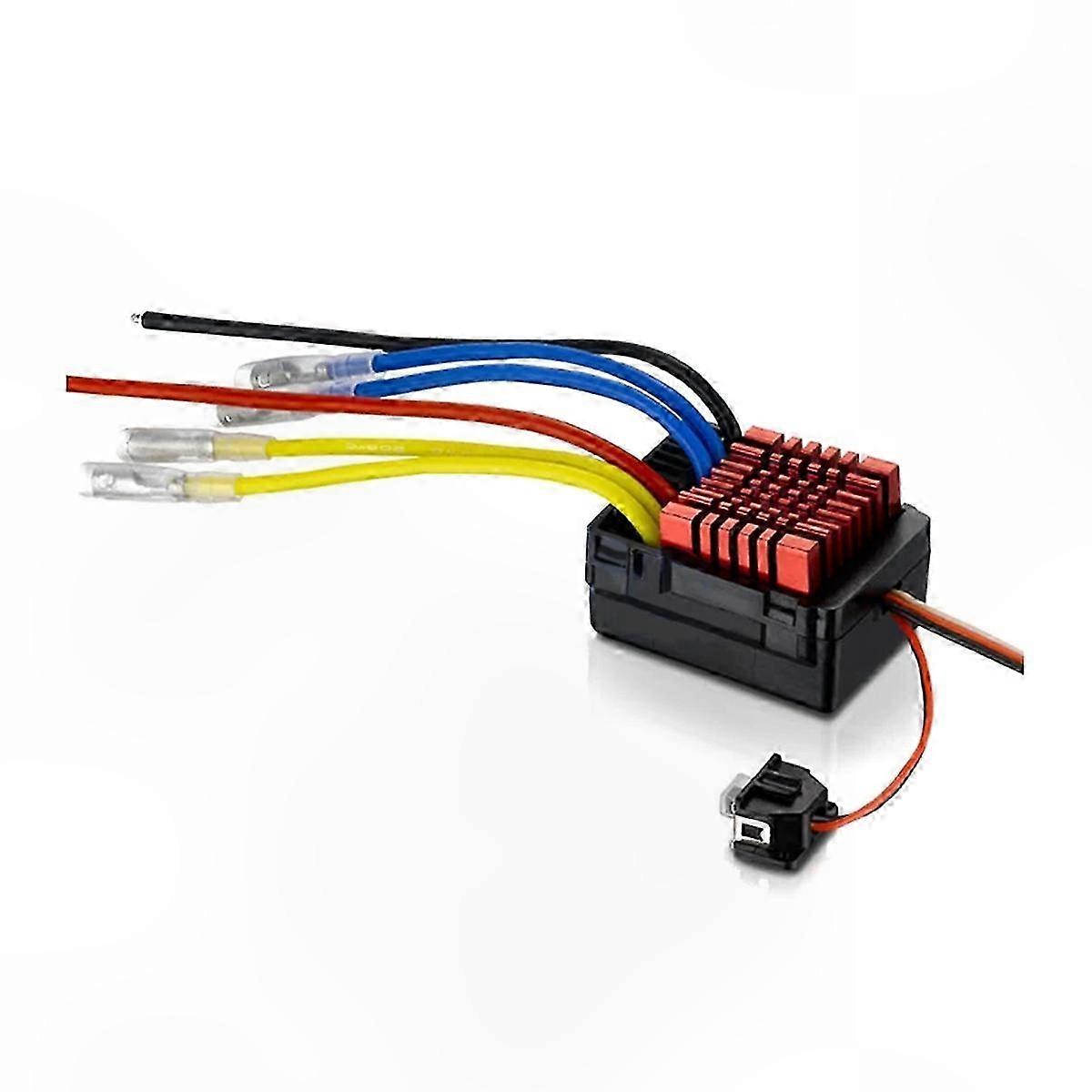 80A Waterproof ESC Speed Controller for 1/8 RC Cars with Dual Brushed Design and Programming Card Included