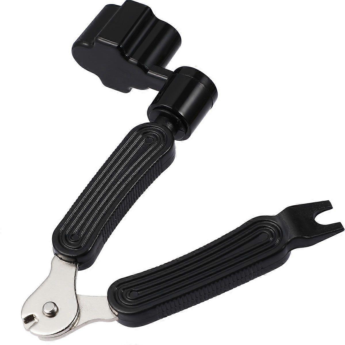 ROSENICE 3 in 1 Multifunction Guitar String Winder String Cutter Pin Puller Repair Tool (Black)