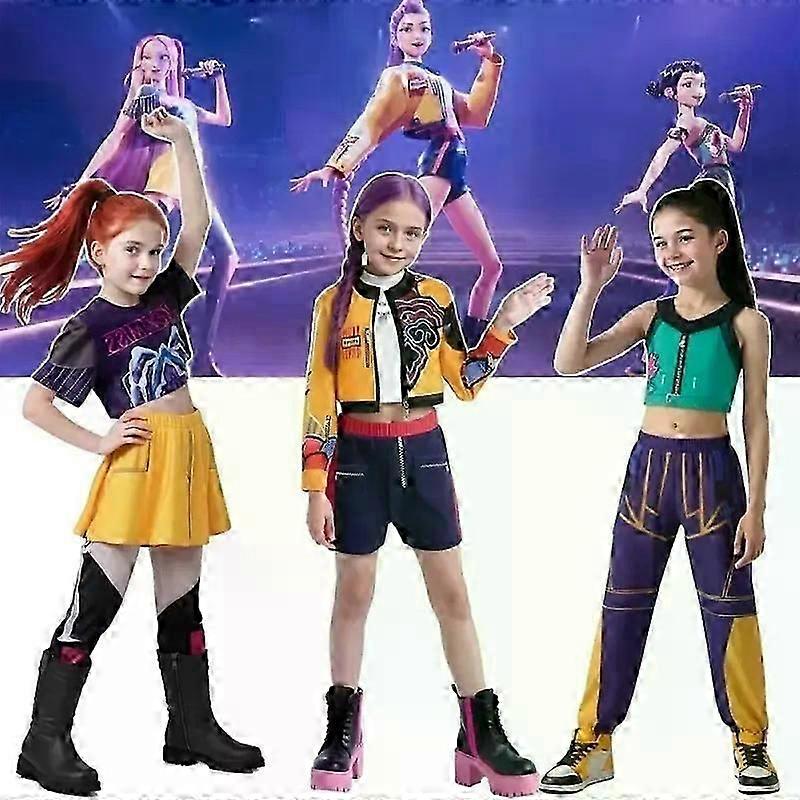 K ids G irls KPop Demon Hunters تأثيري رومي ميرا زوي زي فستان يتوهم ملابس