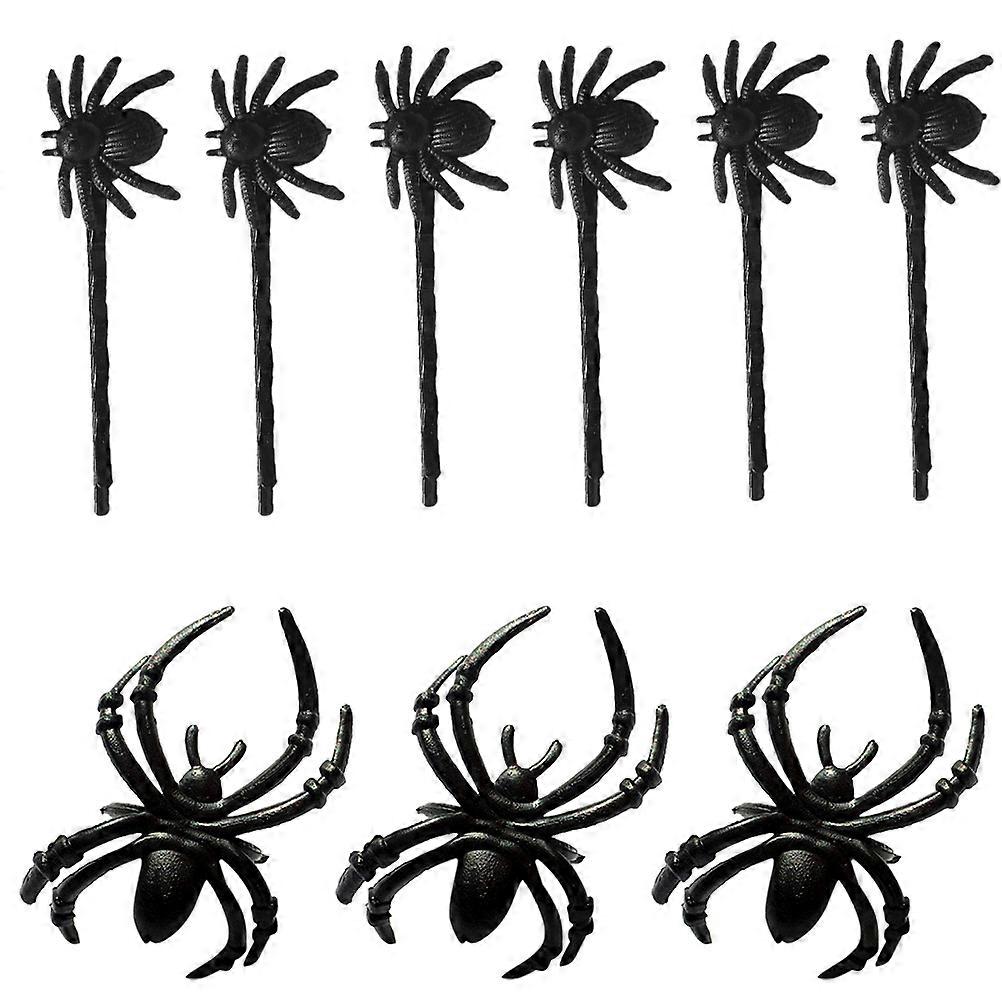 Simulation Spider Ring Halloween Fake Spider Hair Clips 1Set Plastic