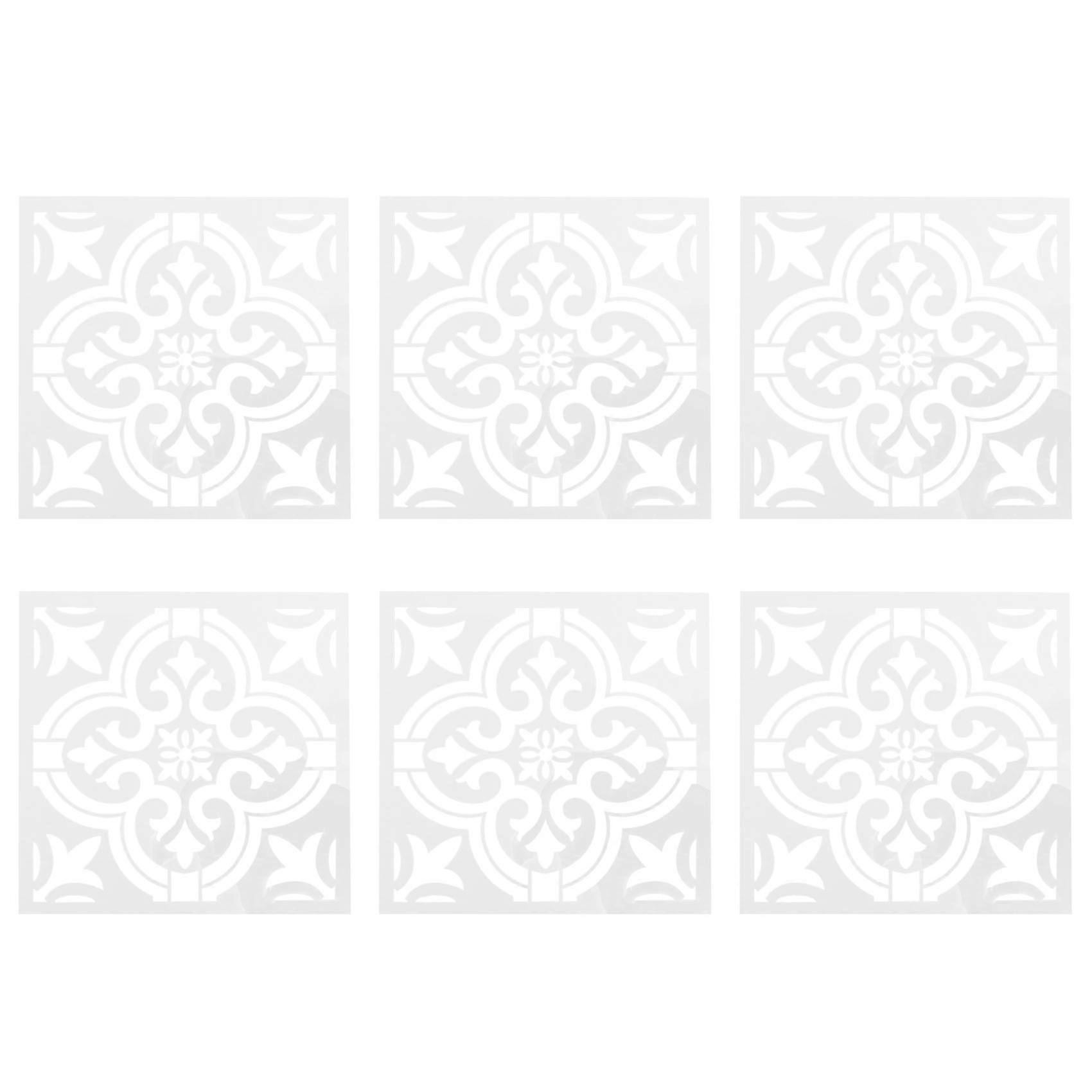 6 db DIY festés 30X30cm vintage virágminta sablonok sablon csempe fal padló bútor P