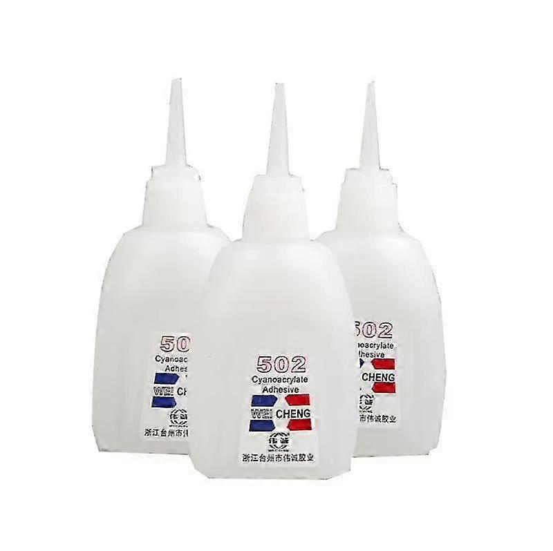 3pcs 502 Super Glue Instant Quick Cyanoacrylate Strong Adhesive Quick Bond Leather Rubber Metal Office Supplies Fast Glue