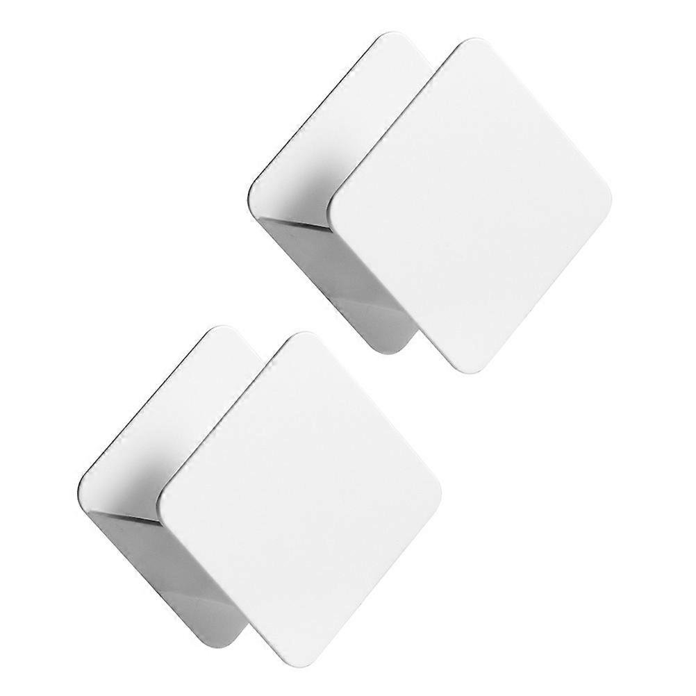 Sponge Holder Organizer Kitchen Wall Rack Plastic Drain Rack 9.8X9.8X5cm White 2Set