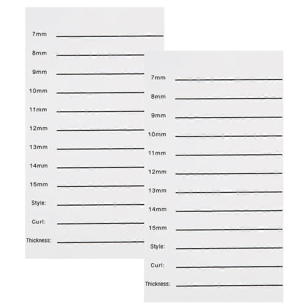 2Pcs Acrylic Eyelashes Extension Board Grafting Eyelash Scale Plate Grafting Eyelash Board White