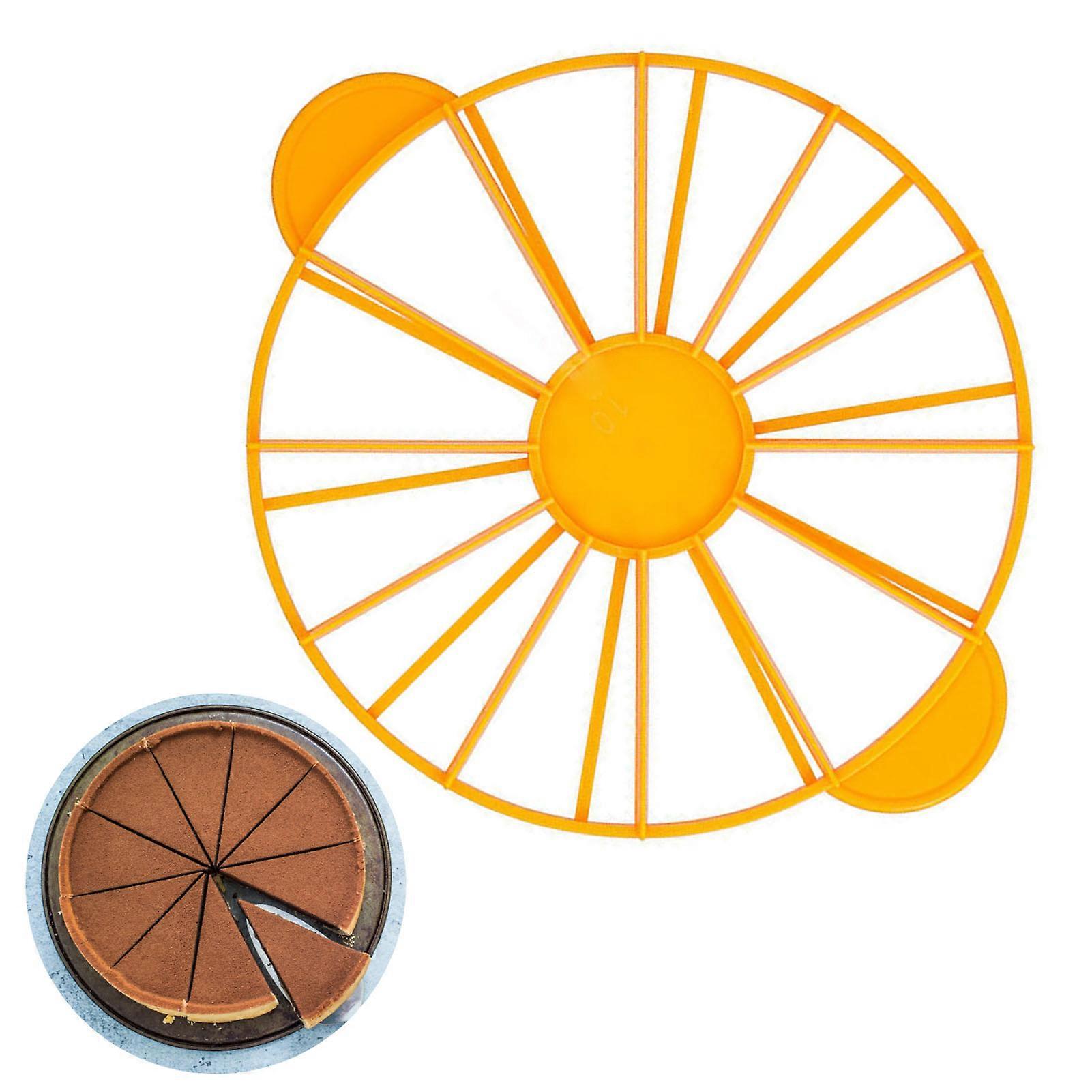 Cake Portion Marker 10/12 Slice Cutter 27cm Yellow 200g