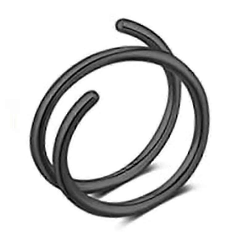 rustfritt stål dobbel spiral nesering enkelt gjennomboret kroppssmykker for kvinner menn