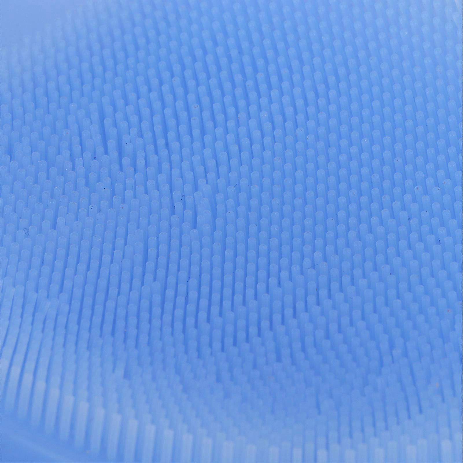 Silicone Bath & Face Cleansing Brush 130x100mm Blue Lightweight