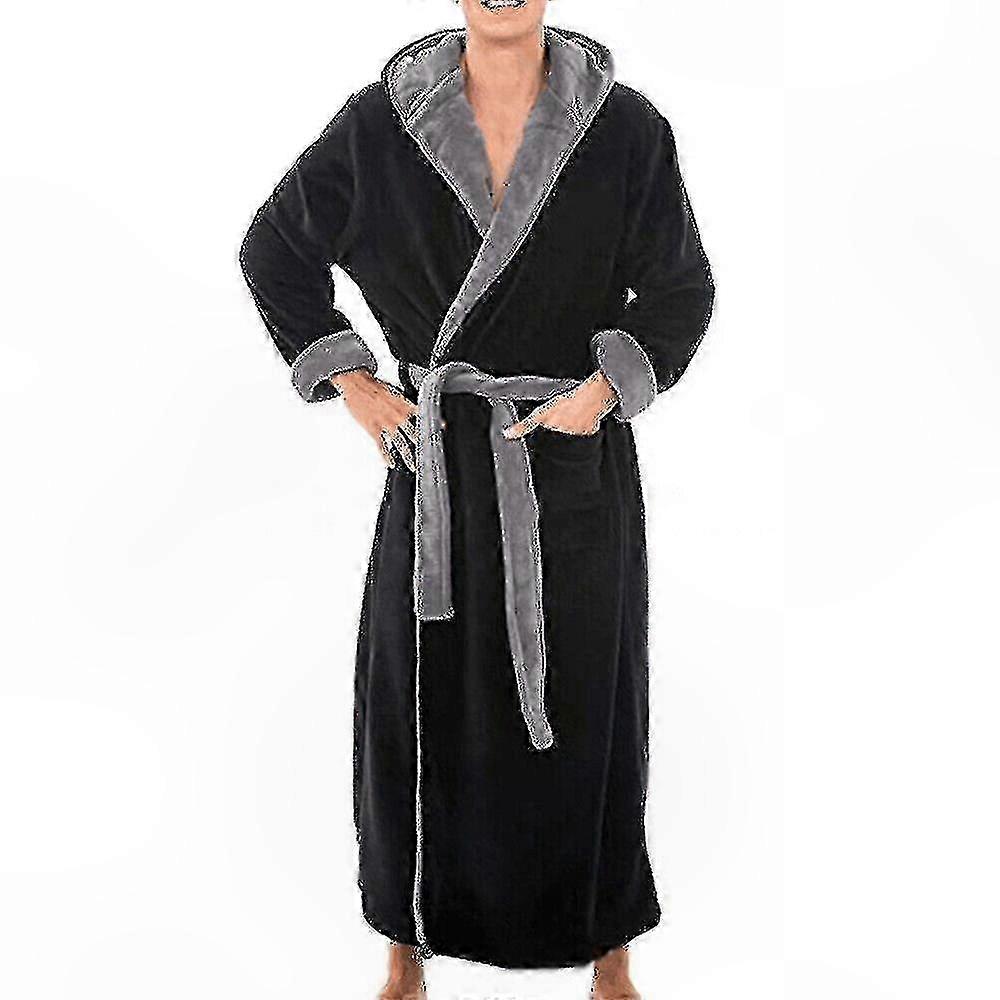 Winter Bathrobe for Men, 1-Pack, Polyester Fabric, Comfortable and Warm