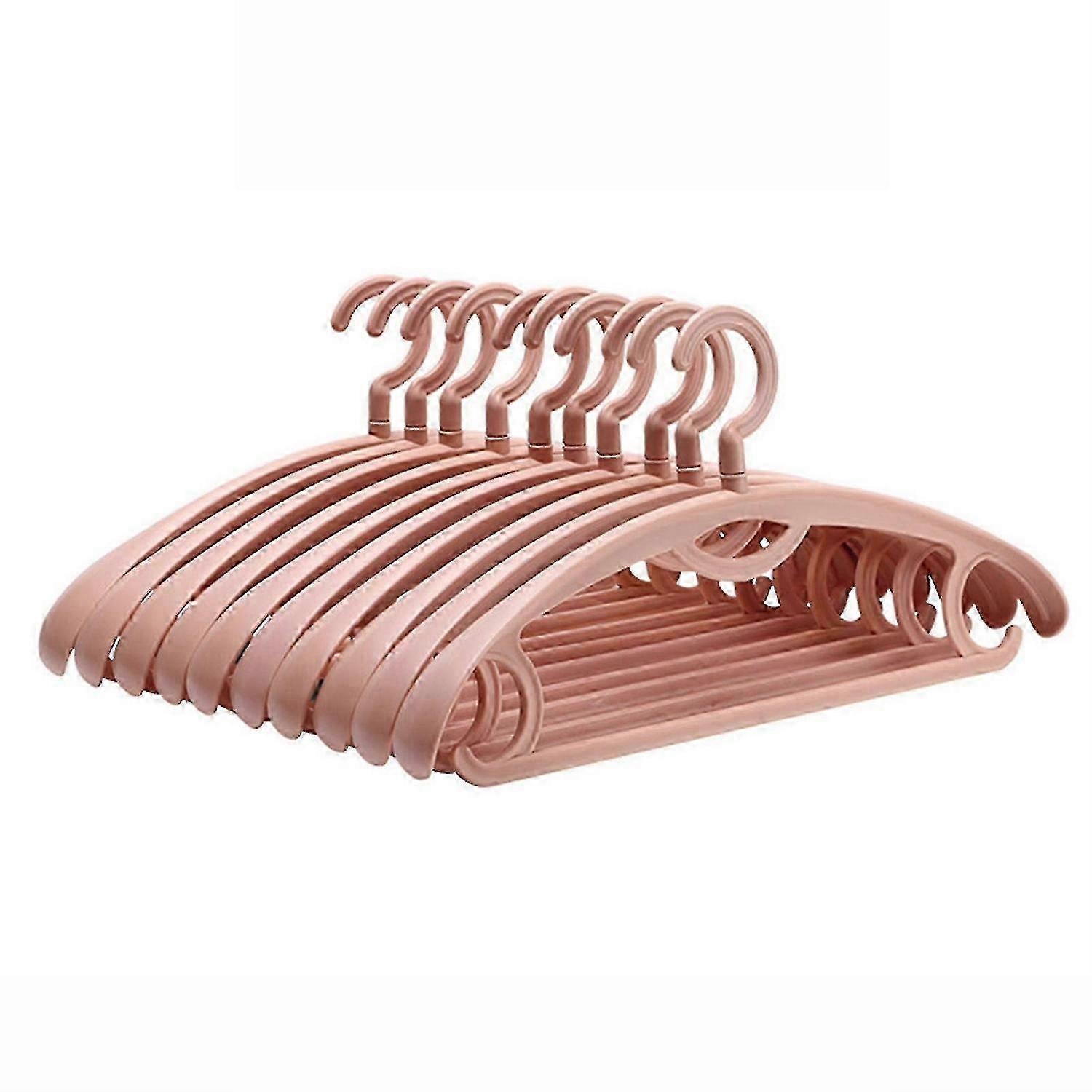 10 PCS thick plastic laundry hanger(pink)