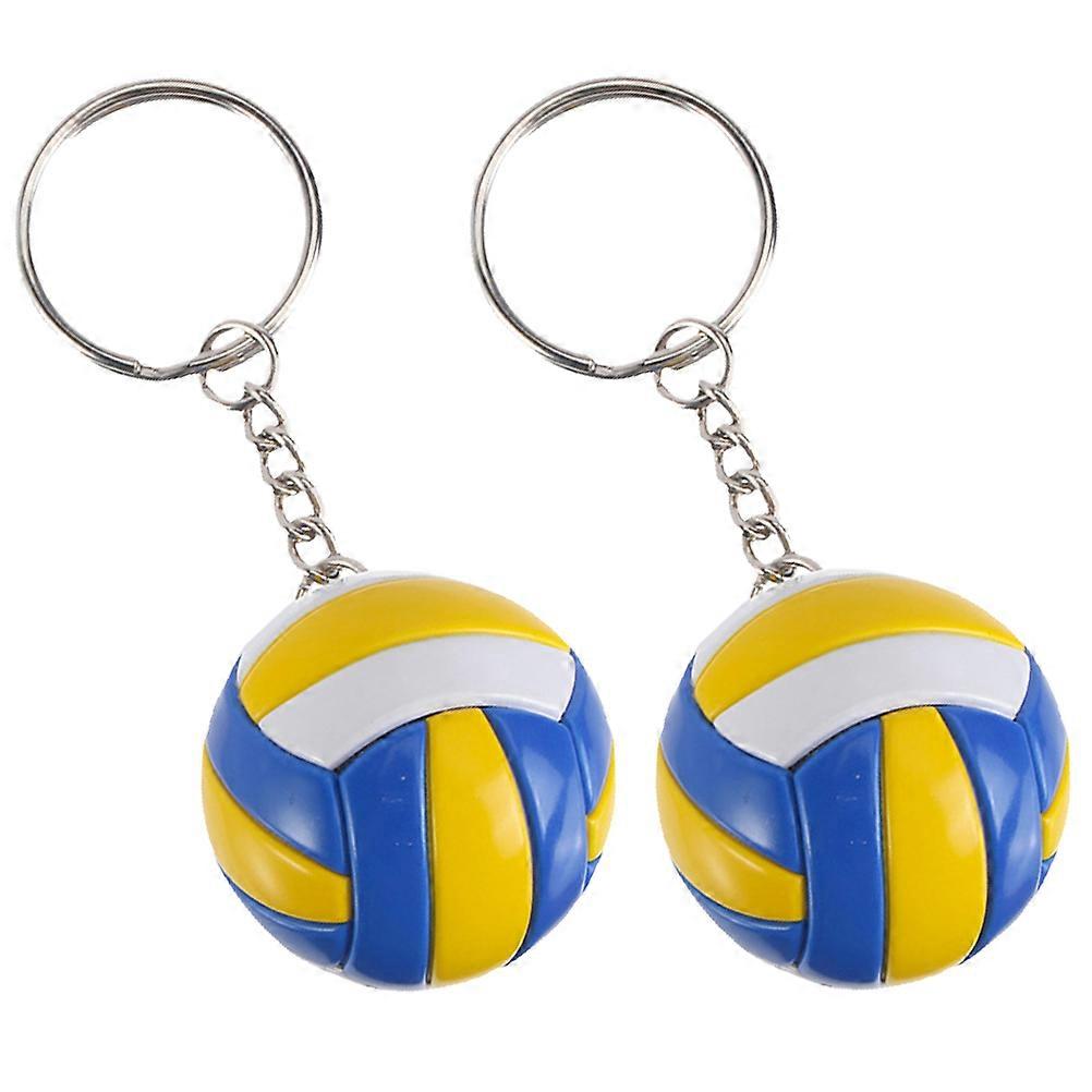Volleyball Key Chain Decorative Sports Ball for Decor 6Pcs Set