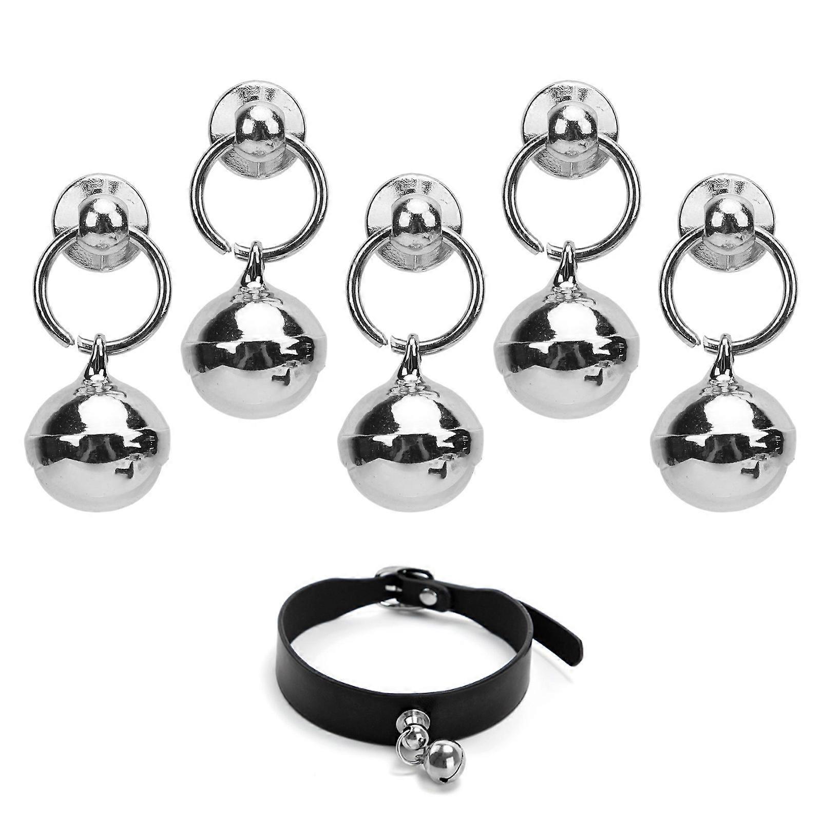 20 Sets 14mm Silver Bell Rivets with 9.5x7.5mm Pull Rings & Screws