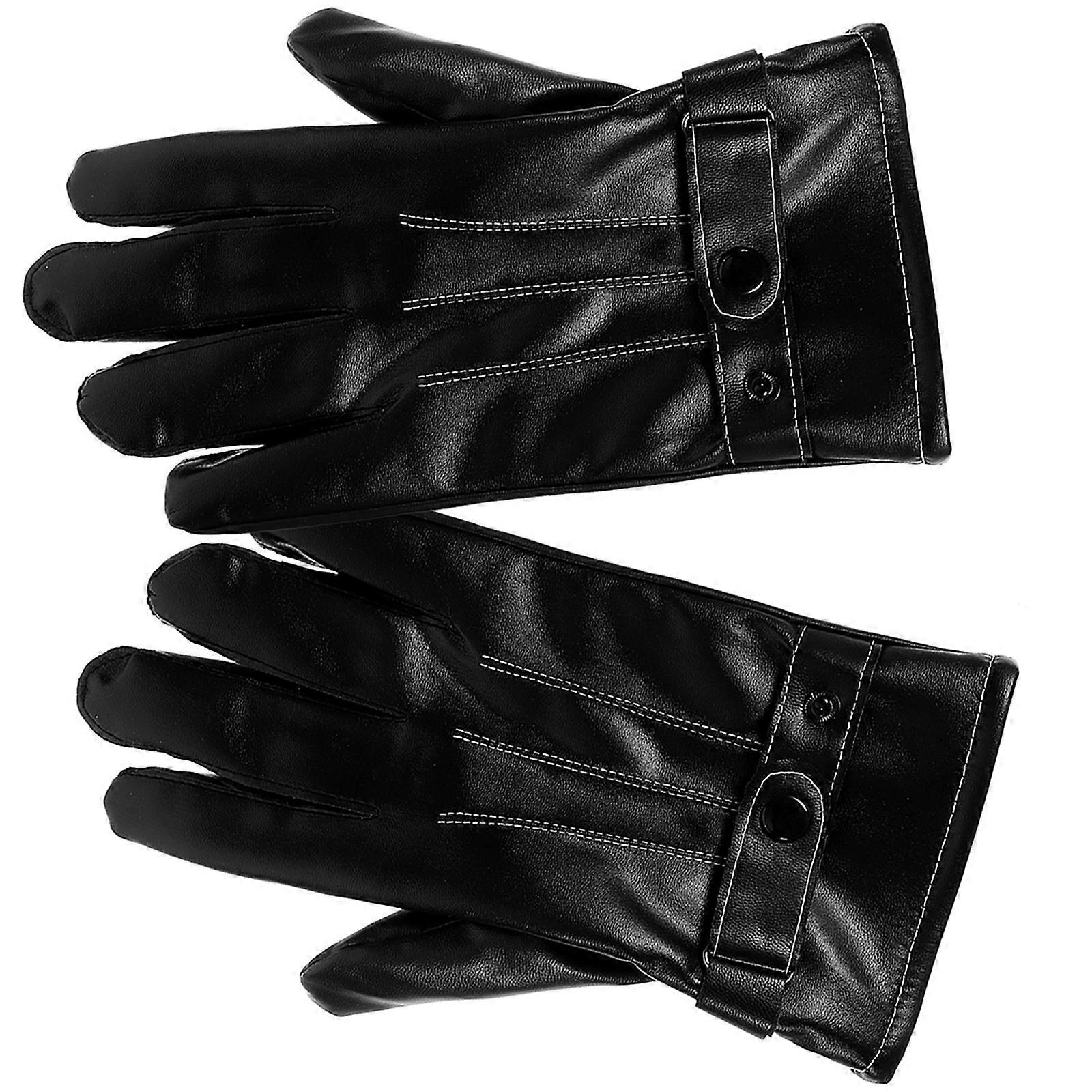 Black Reusable Bike Gloves for Cycling 1Pair Windproof Riding Gloves