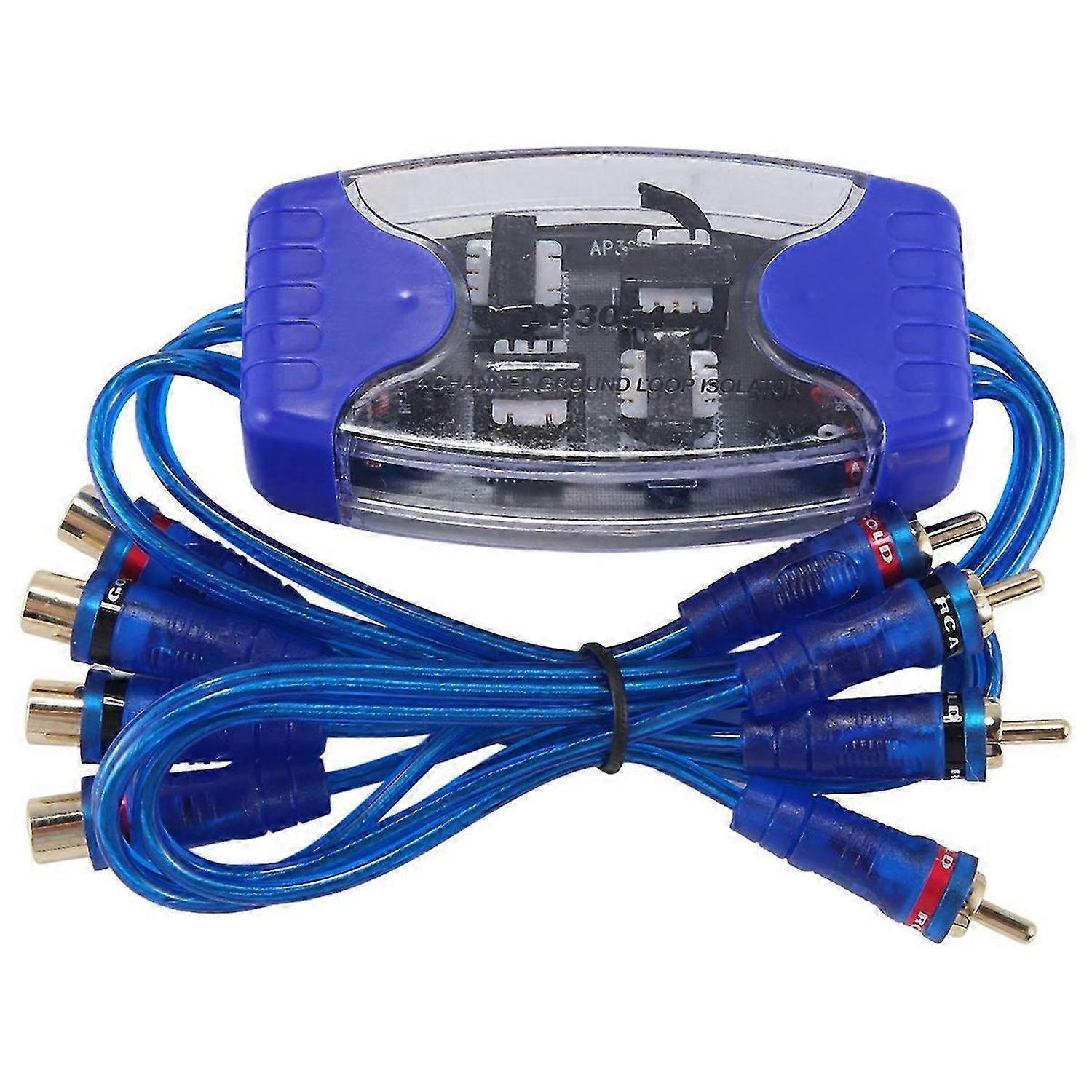 4-Kanal RCA Audio Noise Filter Suppressor Ground Loop Isolator 50W
