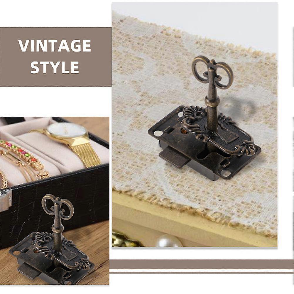 Cupboard Locks with Key Antique Lock Set for Home Use 2Sets Dark Brown