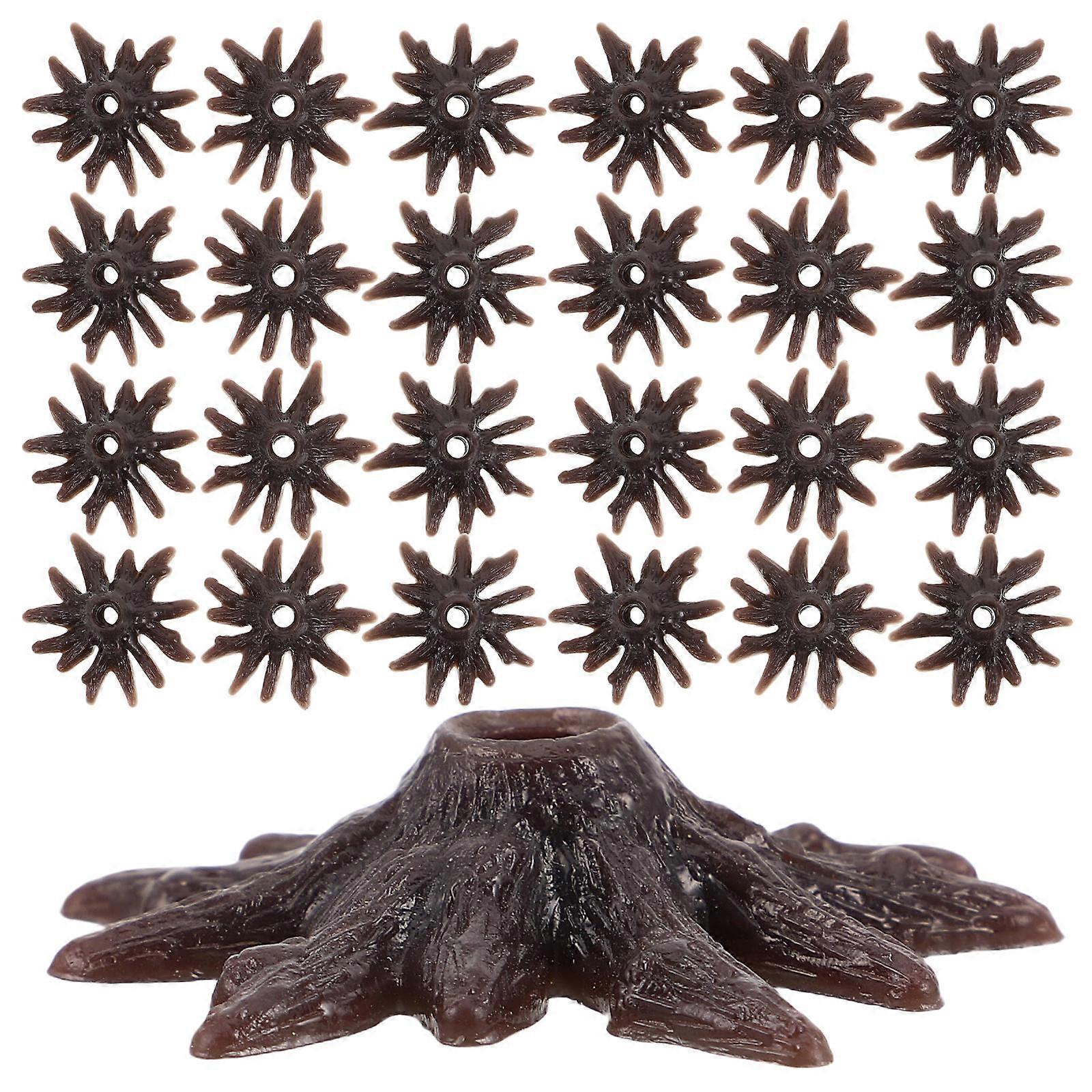 Tree Support Pole Miniature Trees Base for Building Model Scenery Plastic Coffee Stand Used for Support 50Pcs