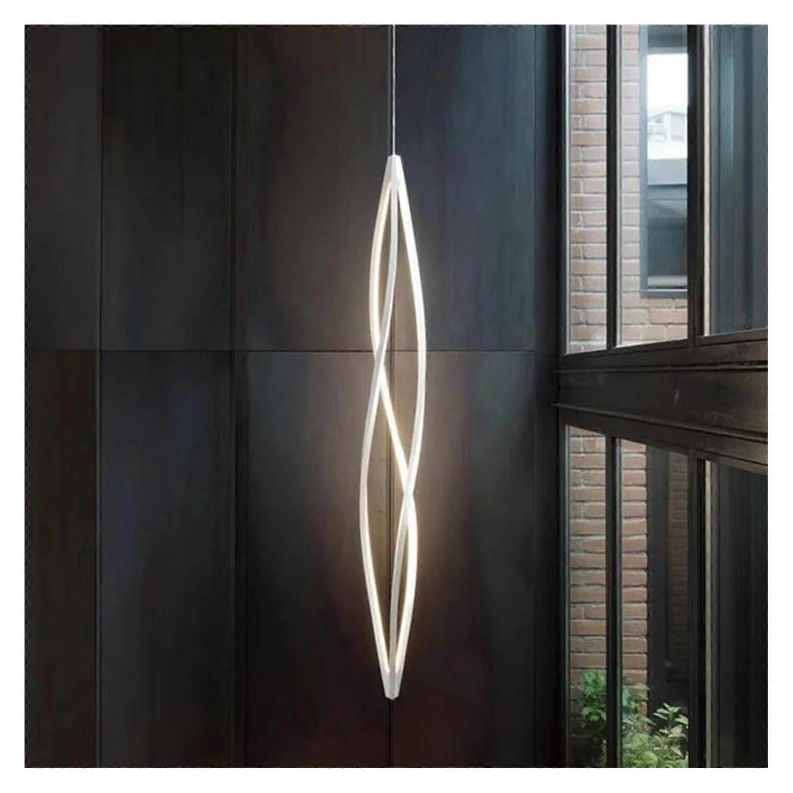 Chandelier Modern LED Pendant Light For Staircase And Living Room, App Controlled Dimmable, Black 120cm