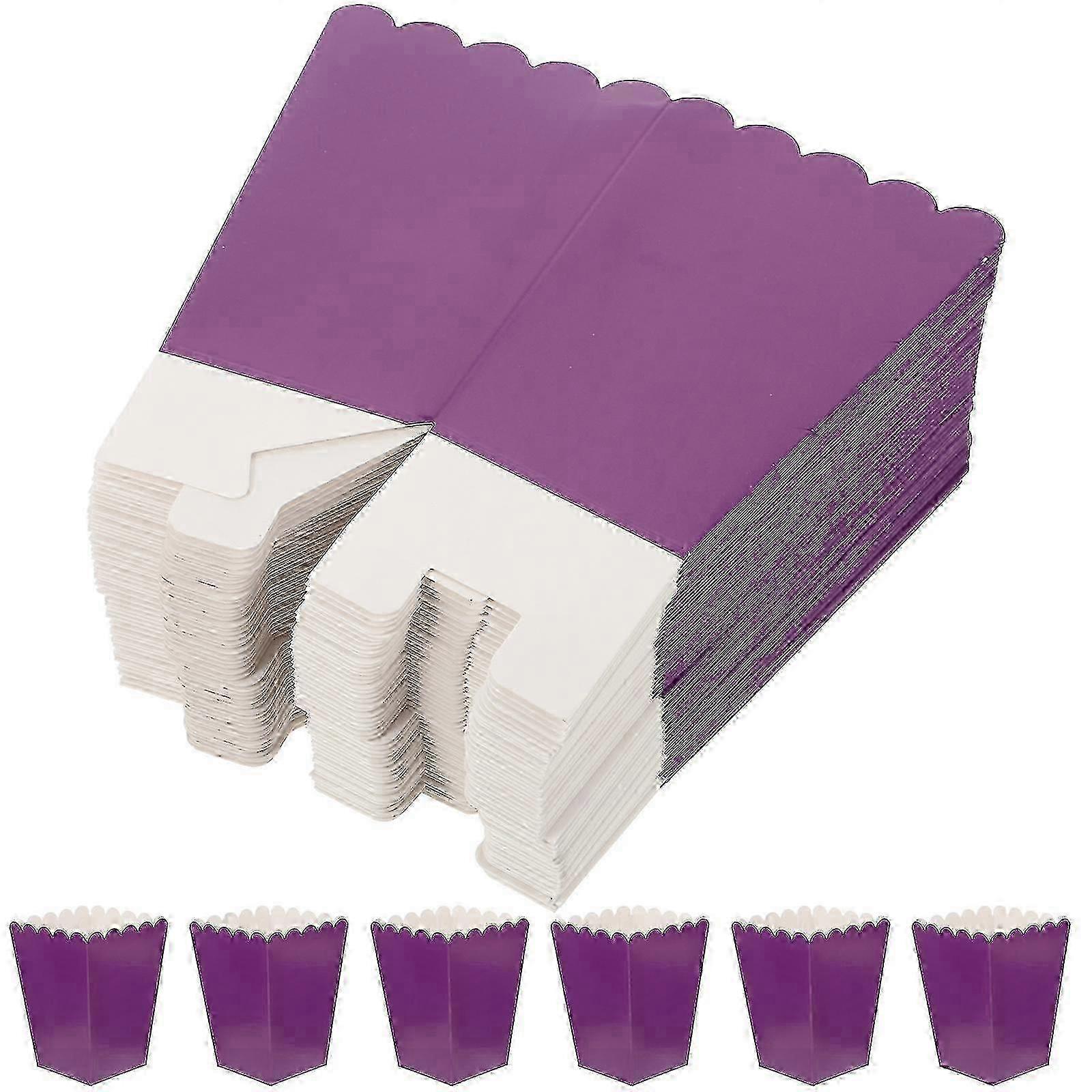 50pcs Popcorn Boxes Paper Popcorn Tubs Simple Greaseproof Popcorn Containers