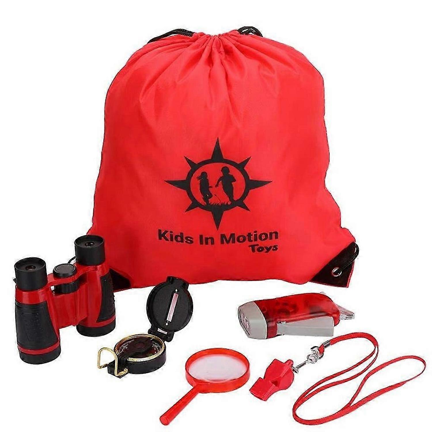 Children's Exploration toy set,with whistle,Flashlight,Compass,binoculars