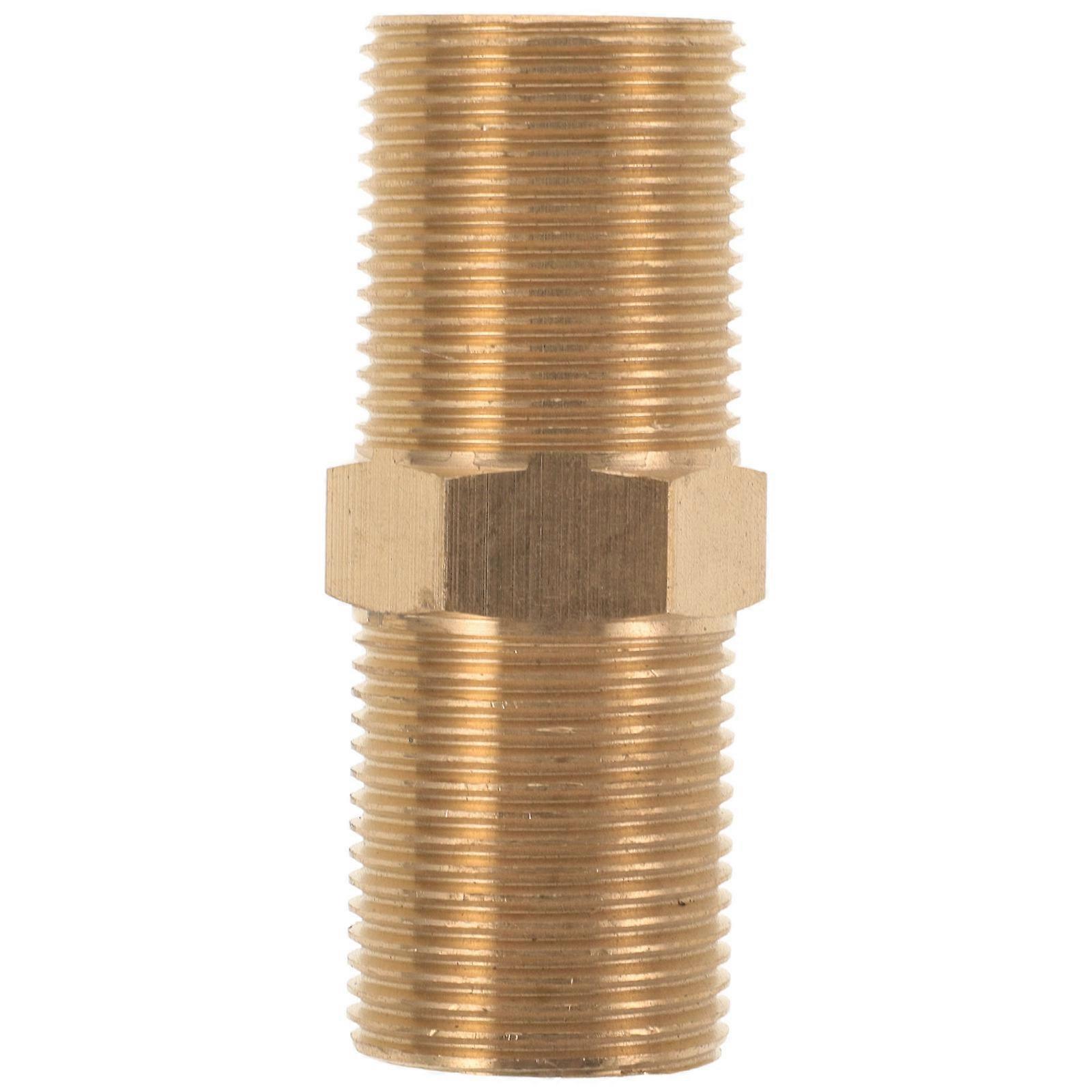 Brass Gas Hose Connector Fitting For Homeowners And Professionals With Golden Color Designed For Plumbing And Gas Installation 1Pack