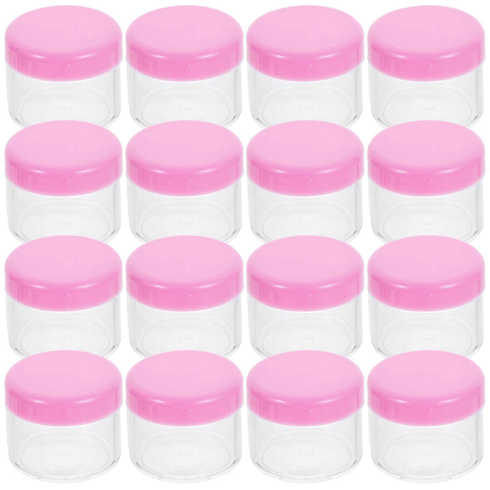 Mini Plastic Containers Refillable for Storage 36Pcs Pink Small Cosmetic Jars