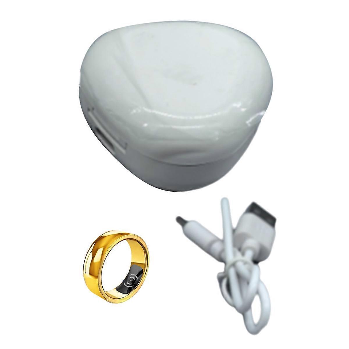 Smart Ring Health Monitor Pressure Heart Rate Sleep Monitor, Gold