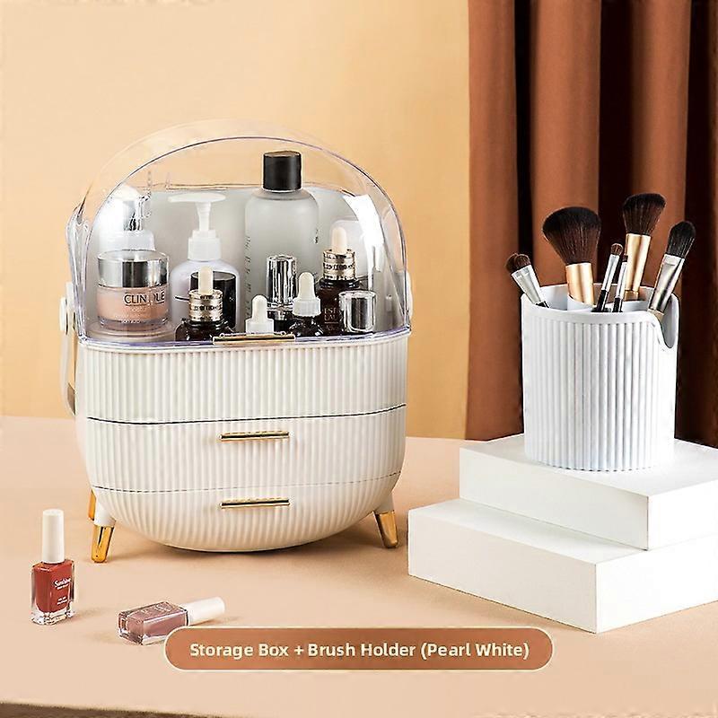 Ele European Large Capaci Cosmetic Storage Box Dustproof Lipsti Skincare Product Organizer Desktop Ra Nordic Sle