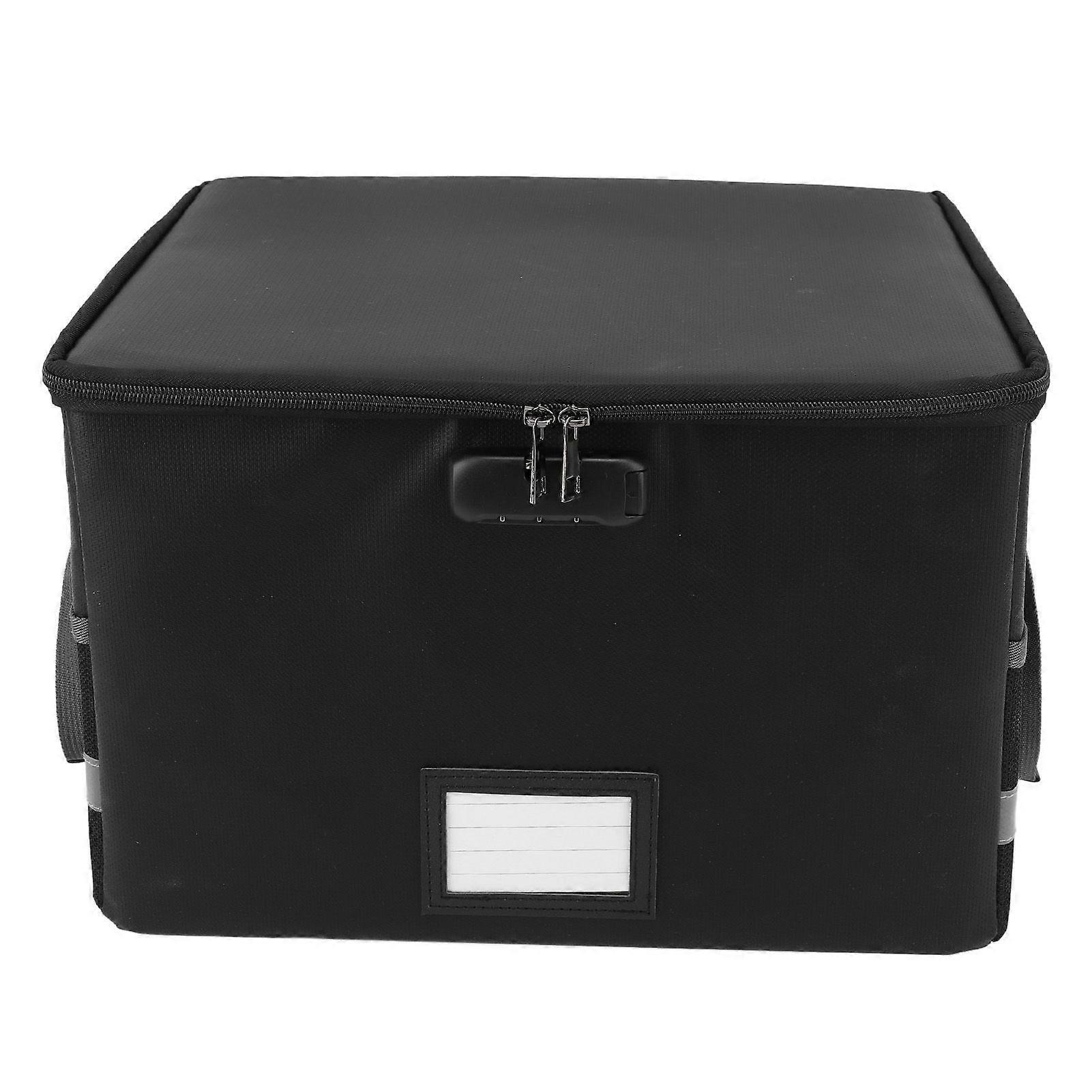Fireproof Document Box Multifunctional Waterproof Portable Fireproof File Storage Case with Lock for Home and Office
