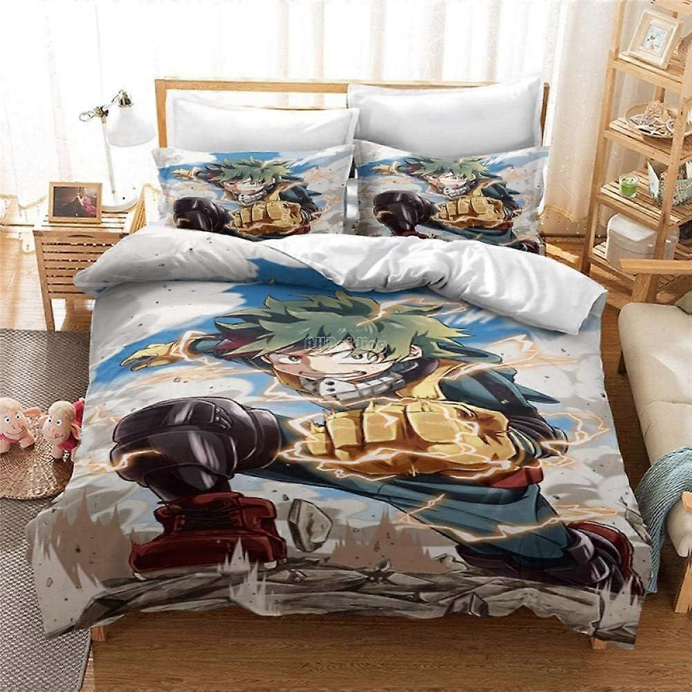 G626 Duvet Cover Single Cartoon Anime Character 3 Pieces Printed Bedding Set With Zipper Closure Hypoallergenic Soft Microfiber Quilt Cover Set For A