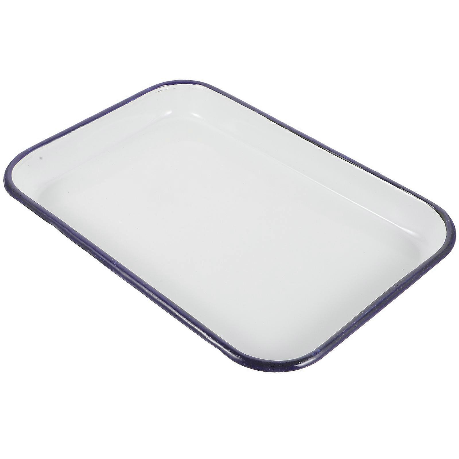 Enamel Roasting Tin Household Enamel Baking Dish for Storage