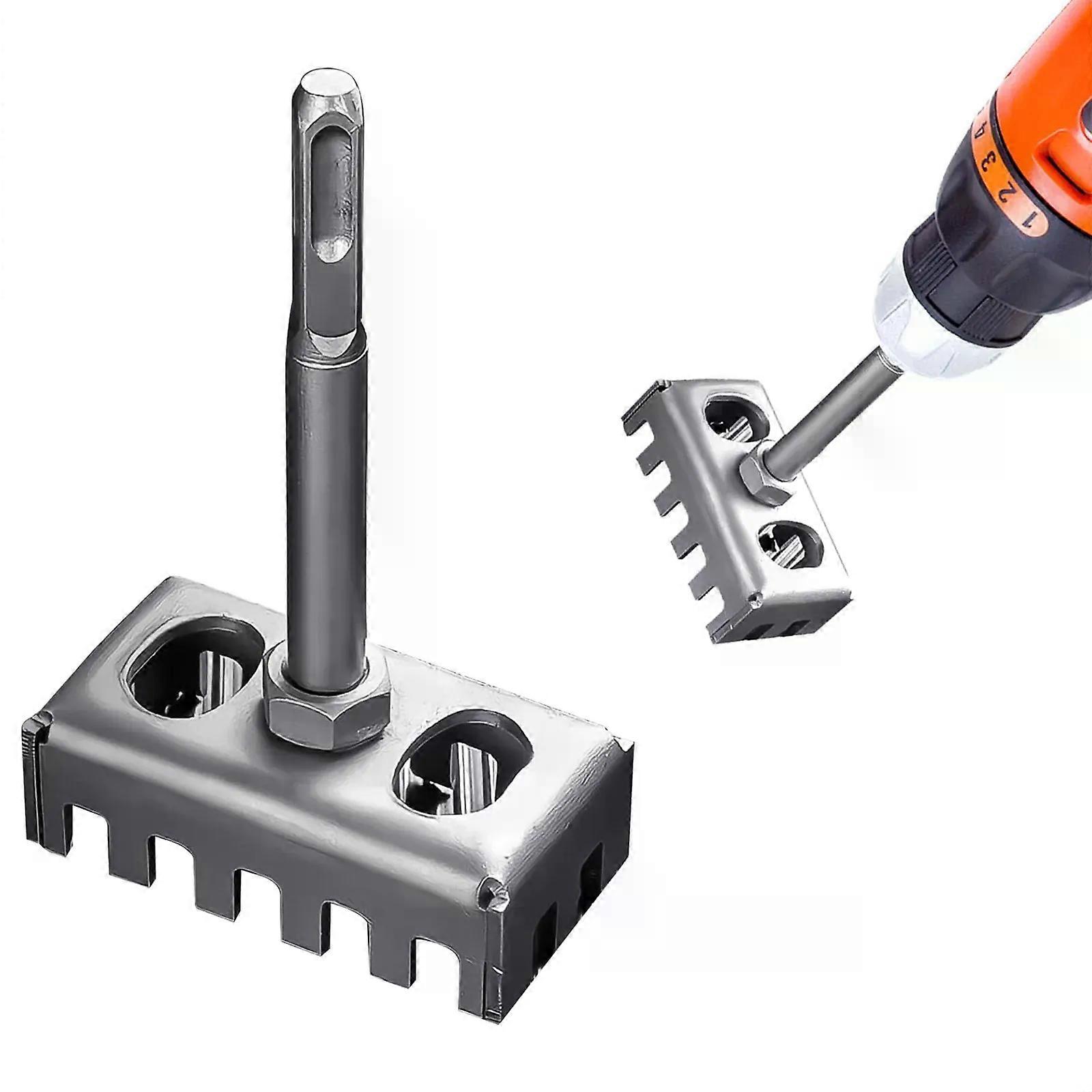 Square Slot Punch Universal Socket Hole Cutter Rectangle Punching Rectangle Slot Tool Concrete Hole Bit Square Hole Punch Drill