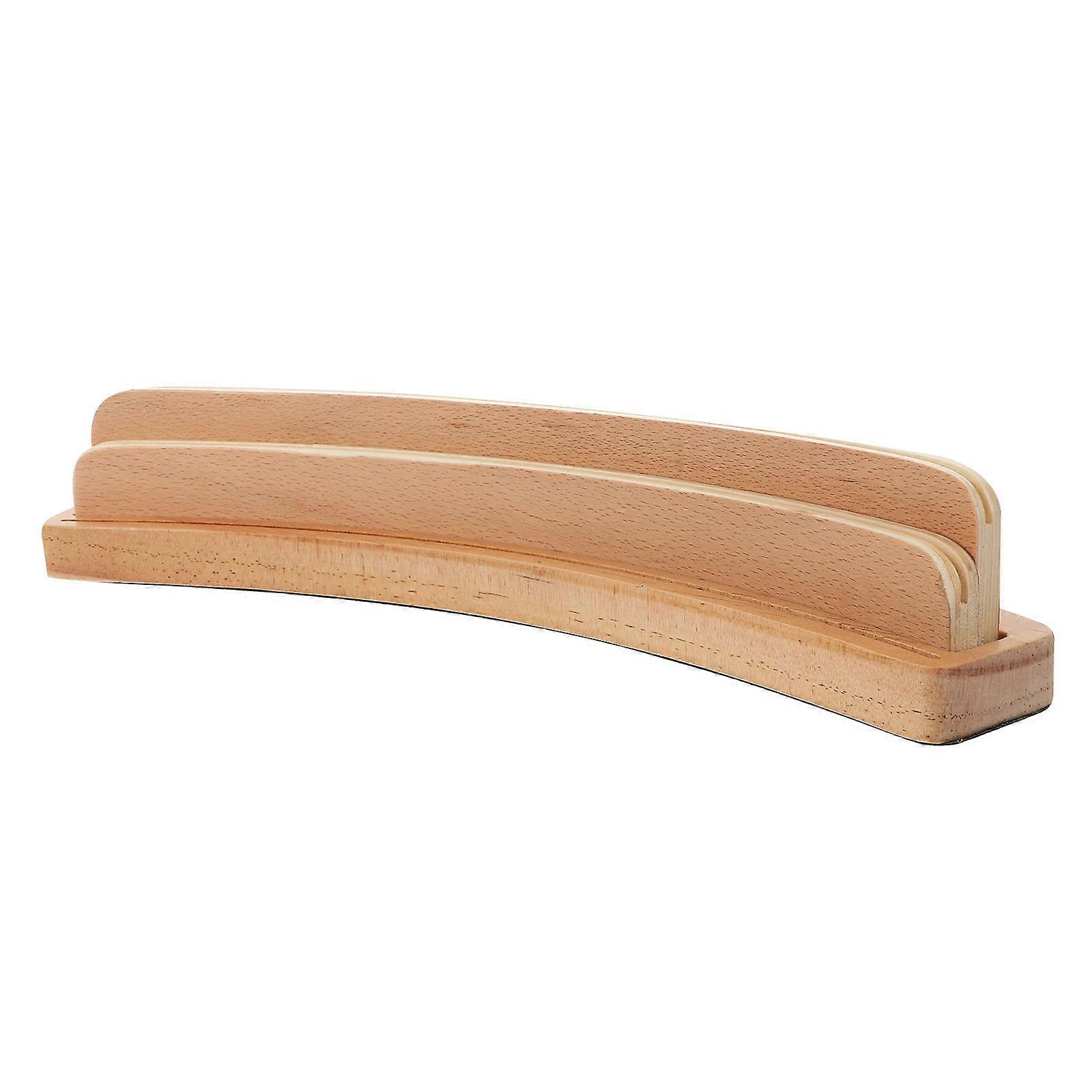 Wood Card Holder for Display 5Pcs Curved Playing Card Organizing Stand