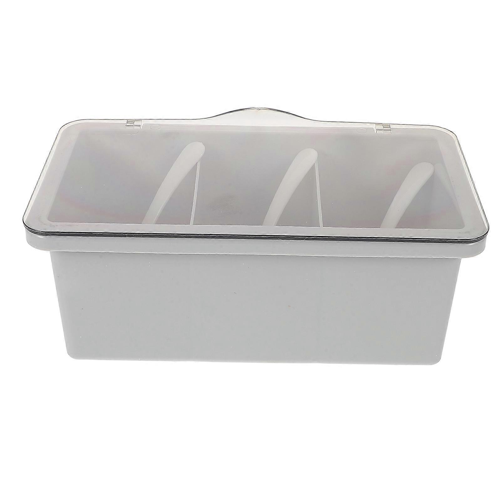 Kitchen Spice Organizer Multi-Compartment Seasoning Box with Lid 3Pcs