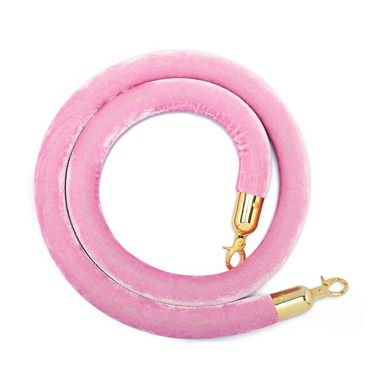 Rope Barriers Soft Velvet Rope Barrier Mini Stanchion Rope With Foam Padding And Hooks For Indoor Outdoor Use Red 2m