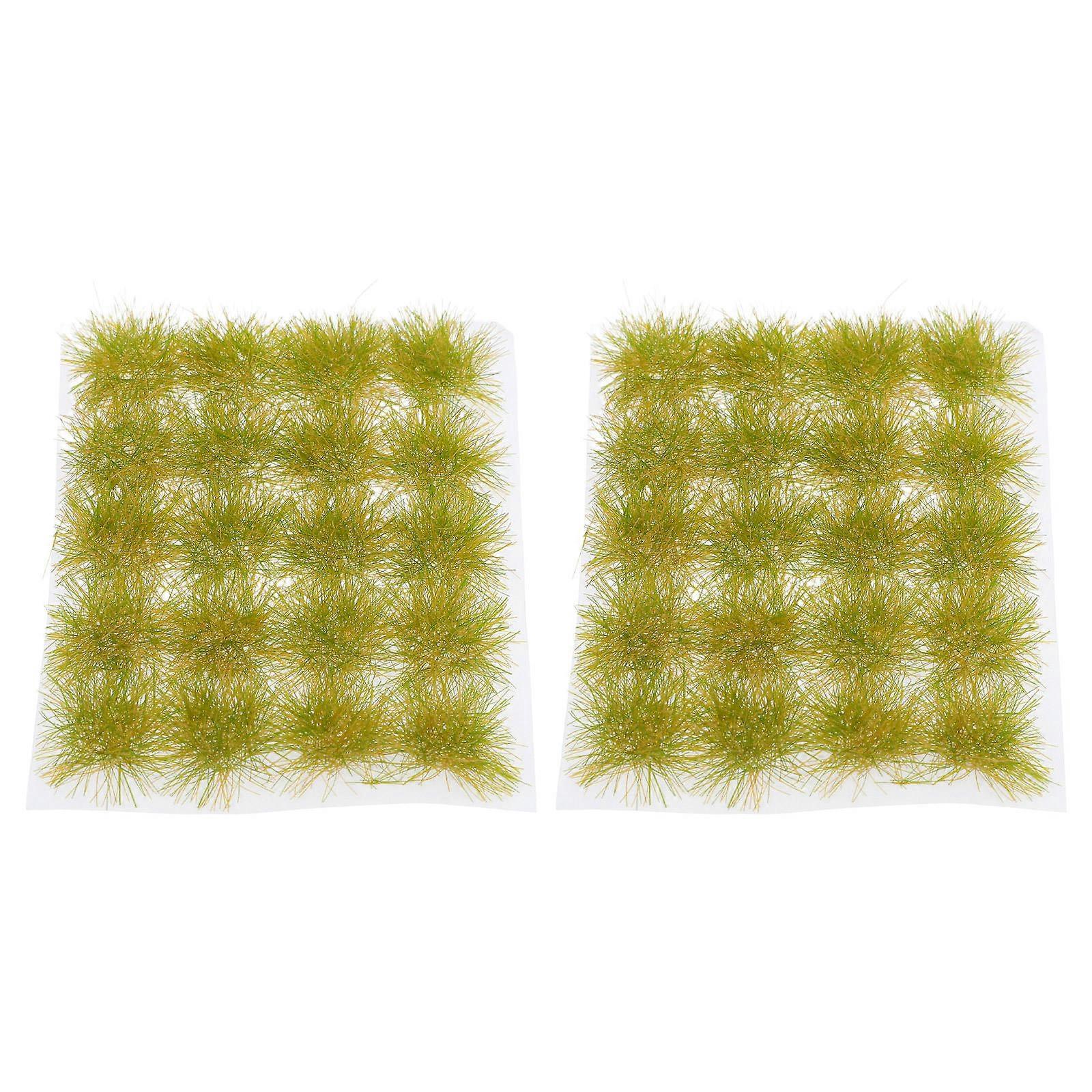 Lifelike Plastic Grass Cluster For Miniature Models 1.50X1.50X0.50CM Green Shade Ideal For Creative Projects 80 Pcs
